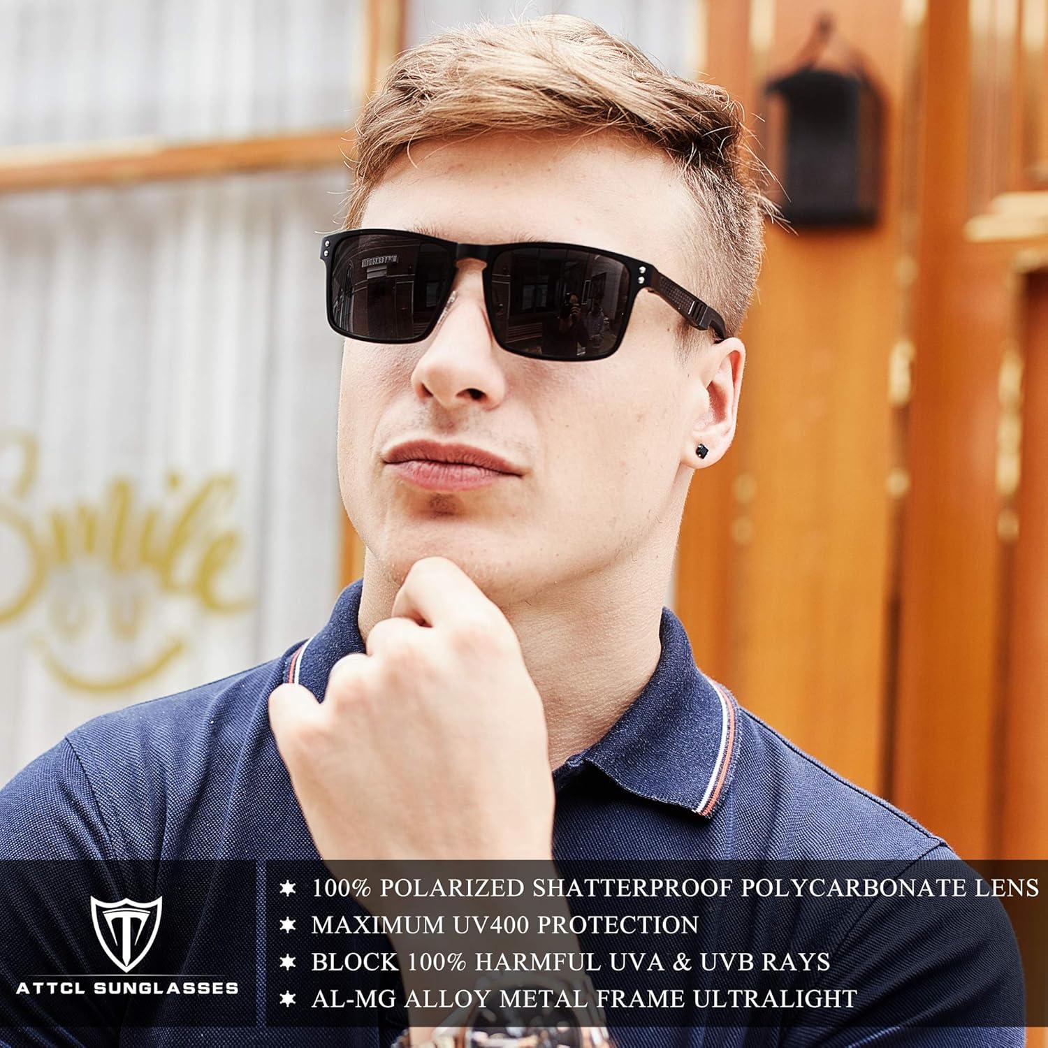 Gafas de sol polarizadas ATTCL UV400 para hombres - Marco ligero