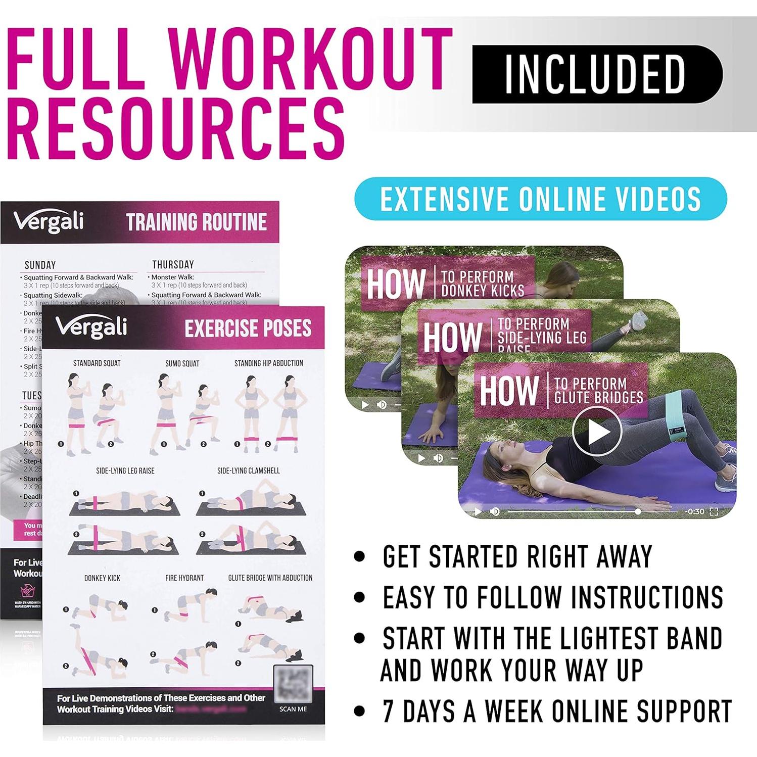 Bandas de Resistencia Vergali 4 Unidades Antideslizantes