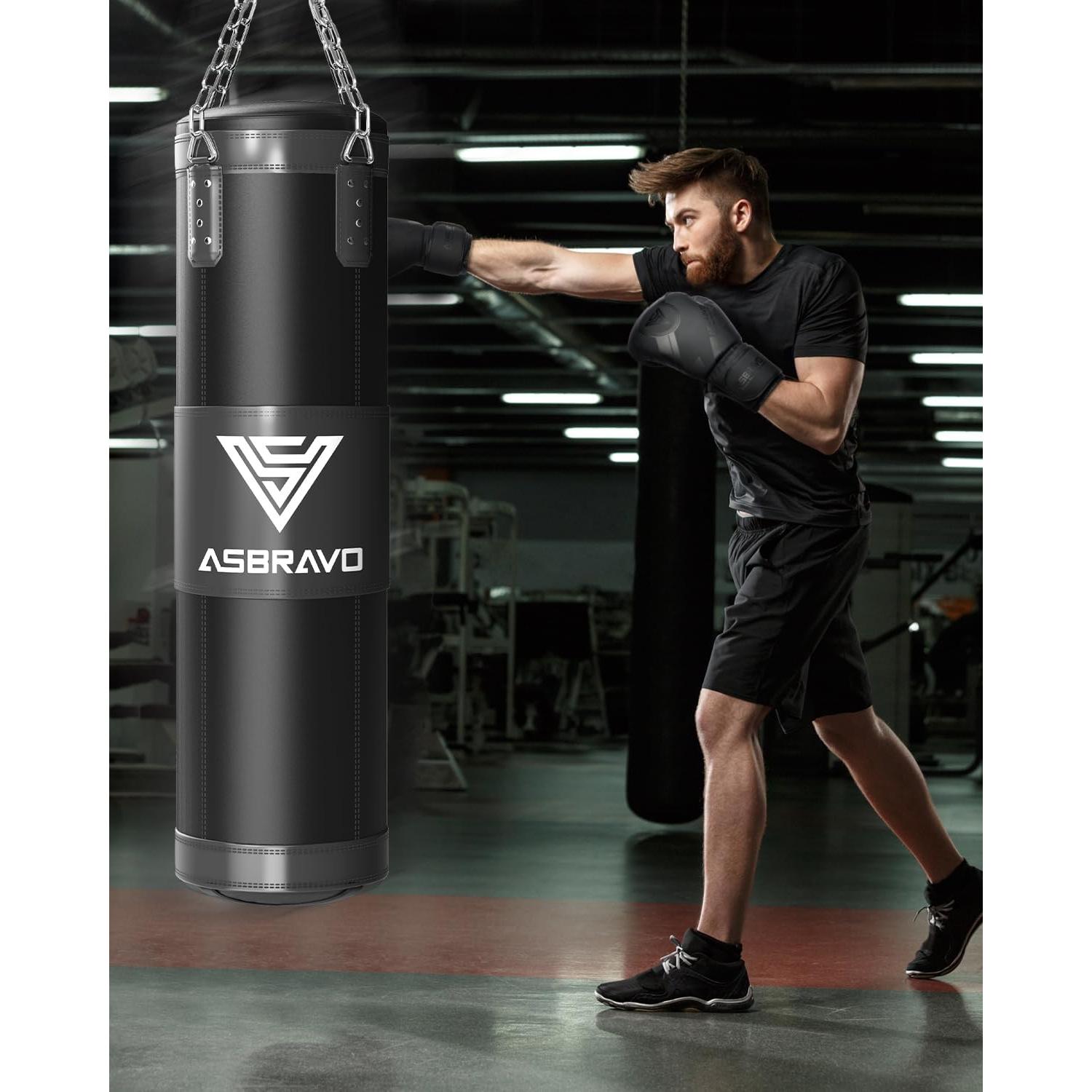 Saco de Boxeo ASBRAVO 4 pies + Guantes 12 oz + Accesorios