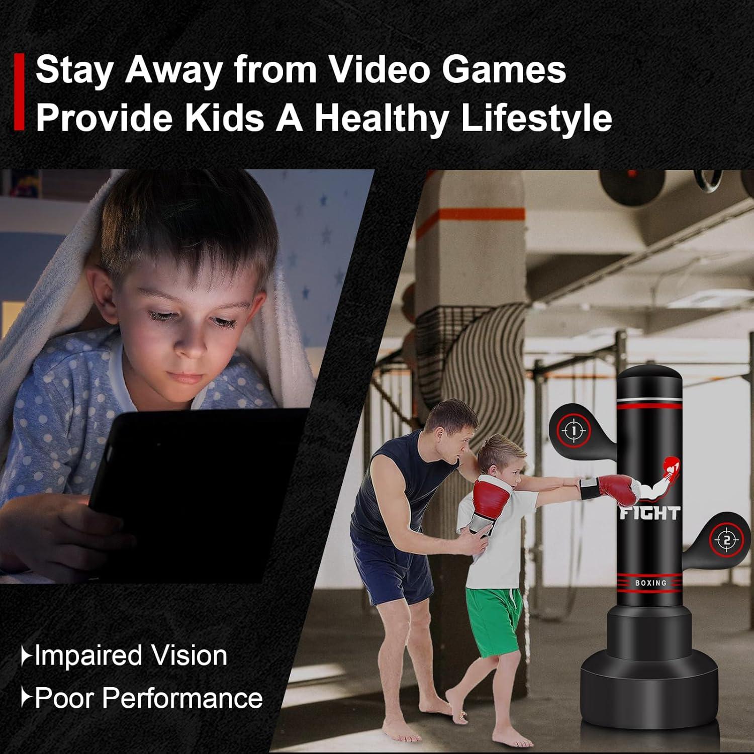 Saco de Boxeo de Pie JUOIFIP 70" para Adultos y Adolescentes