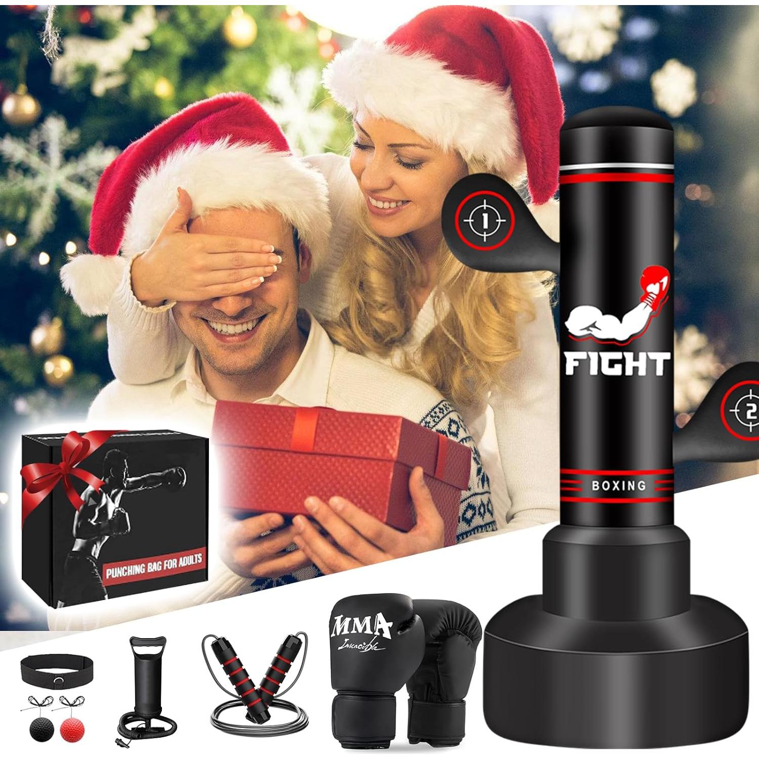 Saco de Boxeo de Pie JUOIFIP 70" para Adultos y Adolescentes