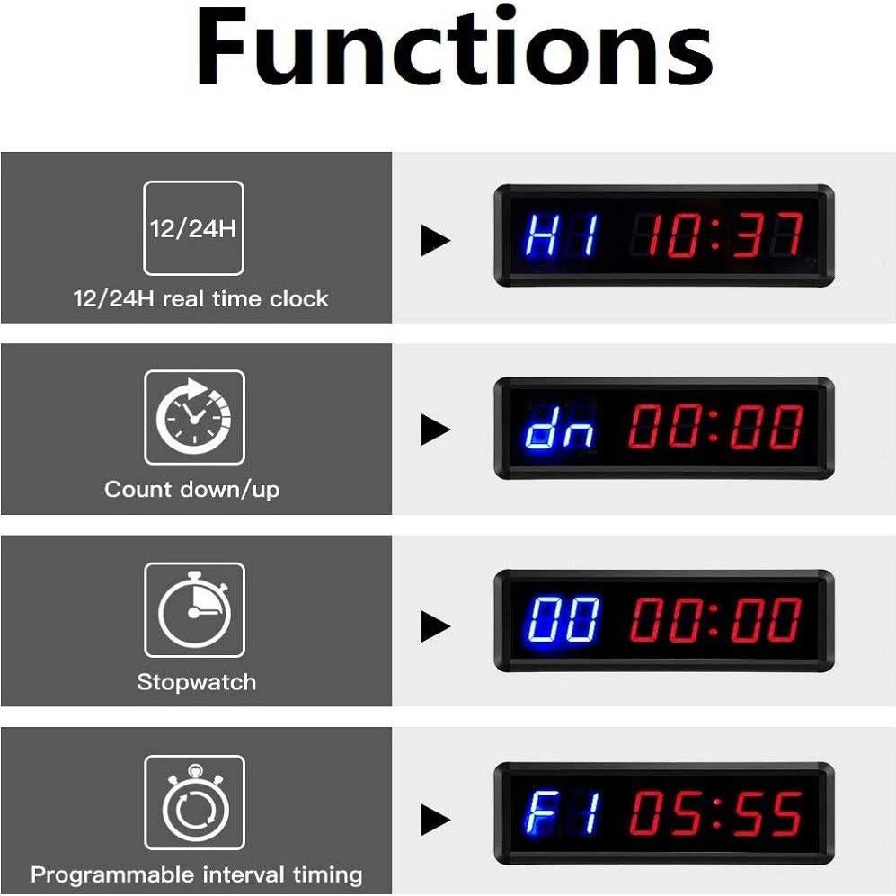 Temporizador LED de Gimnasio BTBSIGN 28x10 cm Control Remoto