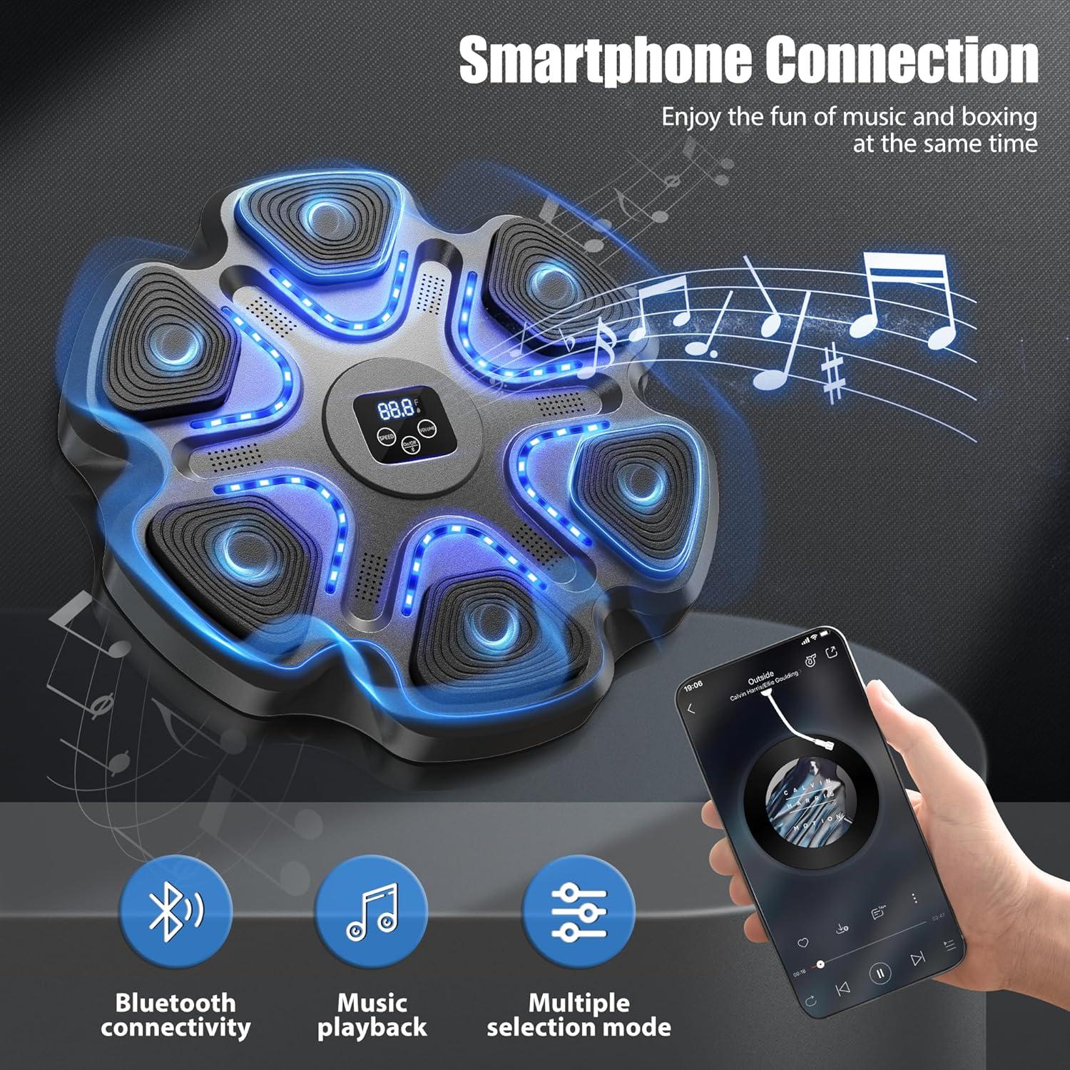 Máquina de Boxeo Musical SPIEEK 111 con Guantes - Entrenamiento Inteligente