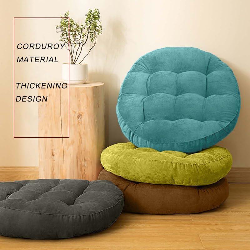 Juego de 2 Almohadas de Suelo Gfobip Redondas Terciopelo 42x42x7.6 cm