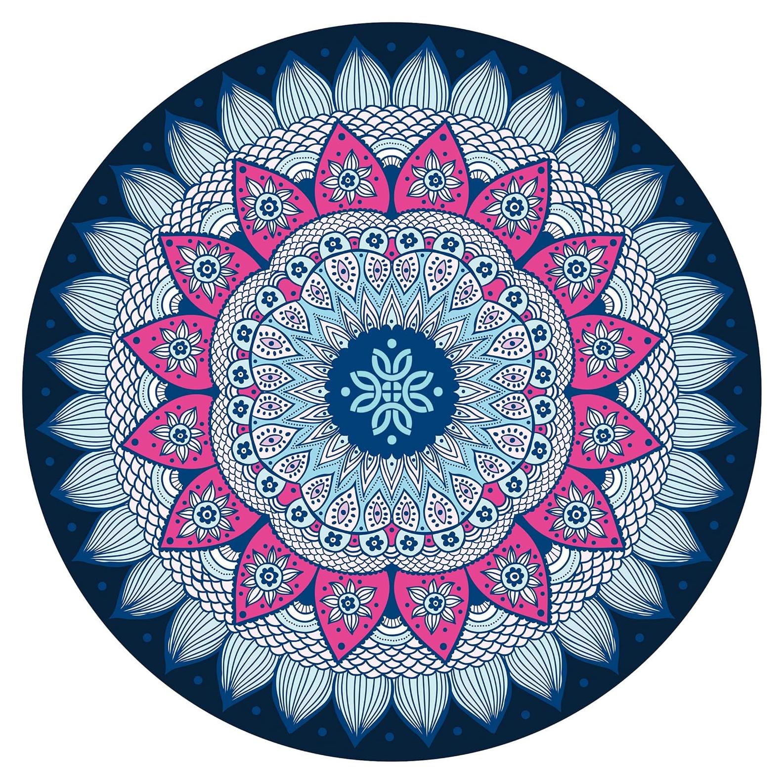 Colchoneta Redonda LERYG 140cm Antideslizante Suede Sintético