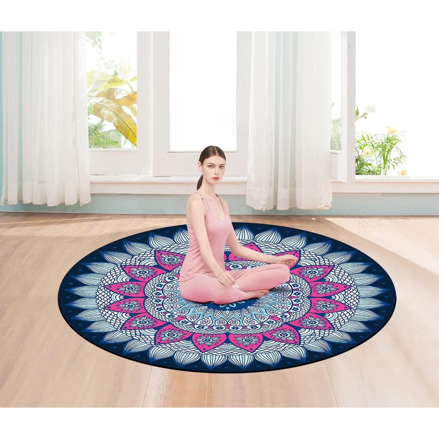 Colchoneta Redonda LERYG 140cm Antideslizante Suede Sintético