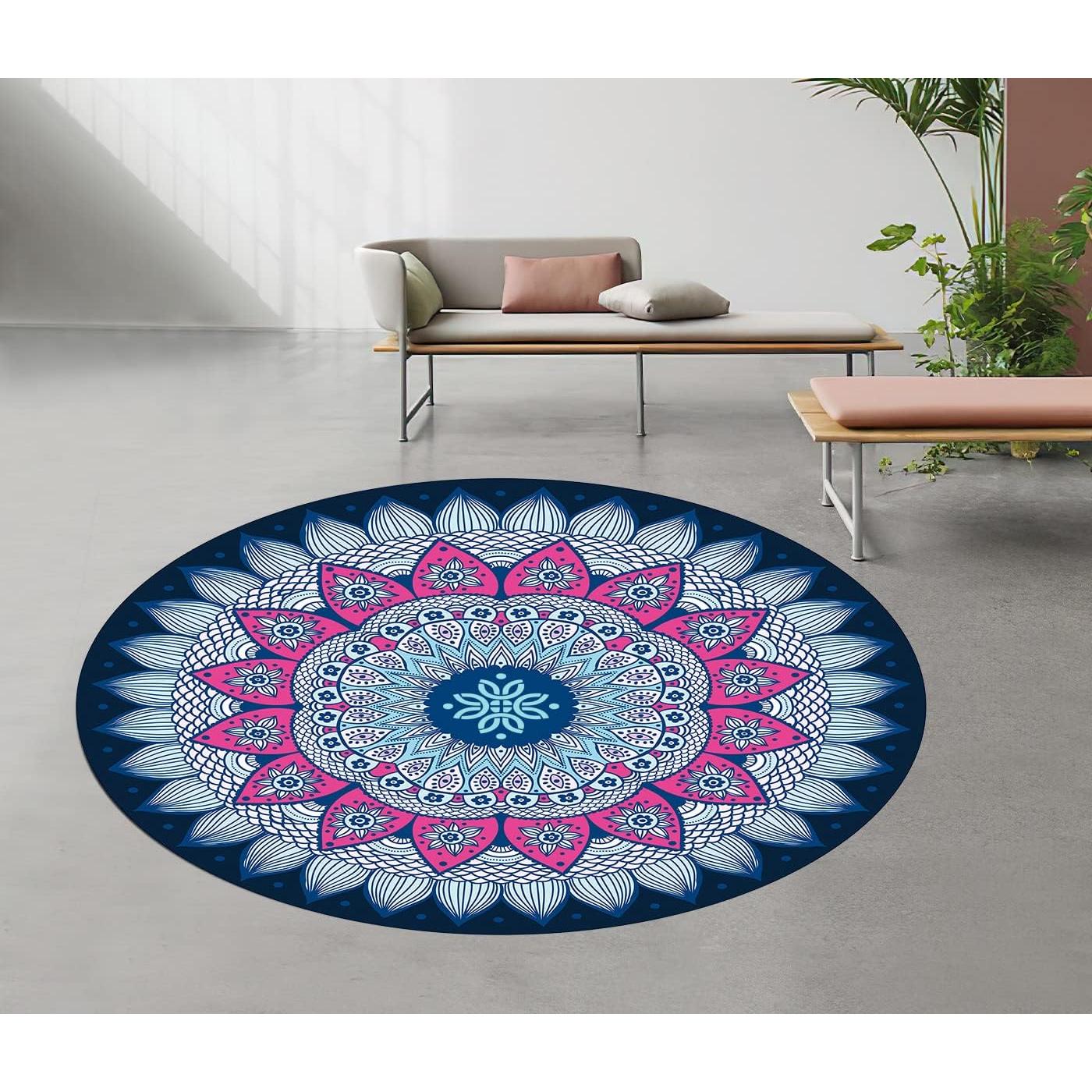 Colchoneta Redonda LERYG 140cm Antideslizante Suede Sintético