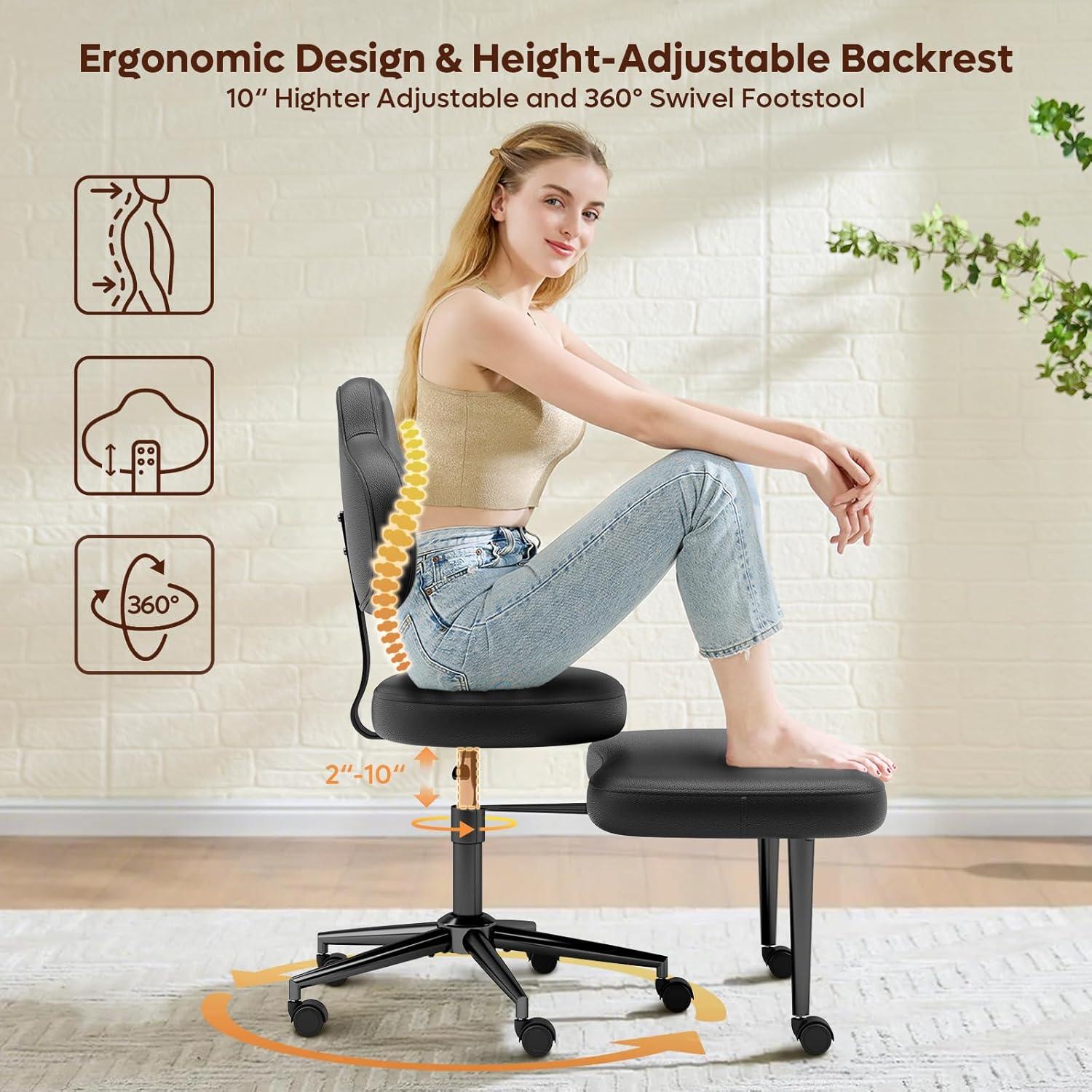 Silla de Oficina Ergonómica Pinmoco H200477E-BLPU Ajustable
