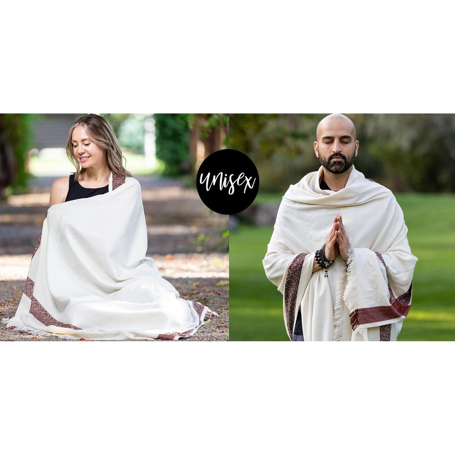 Chal de Meditación Om Shanti Crafts 2.44x1.22m Negro