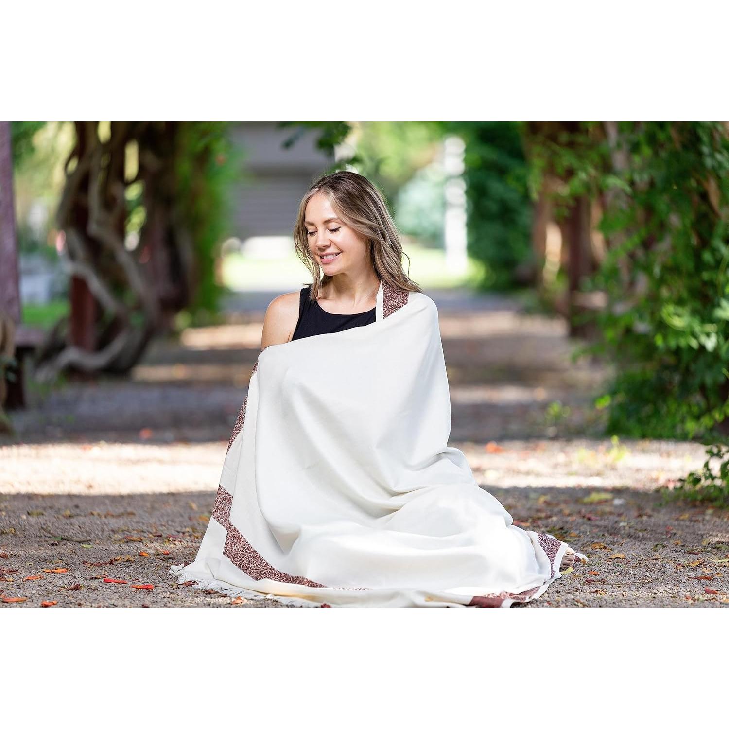 Chal de Meditación Om Shanti Crafts 2.44x1.22m Negro