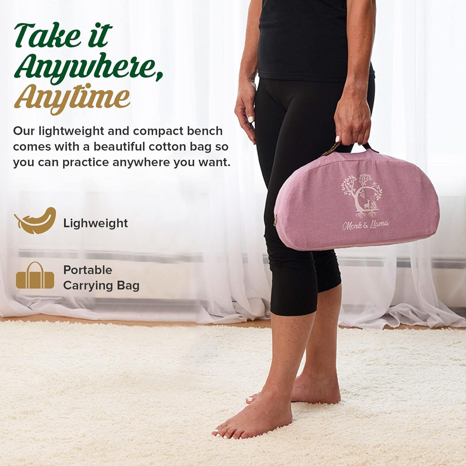 Banco de Meditación Monk & Llama - Plegable de Bambú Ergonómico