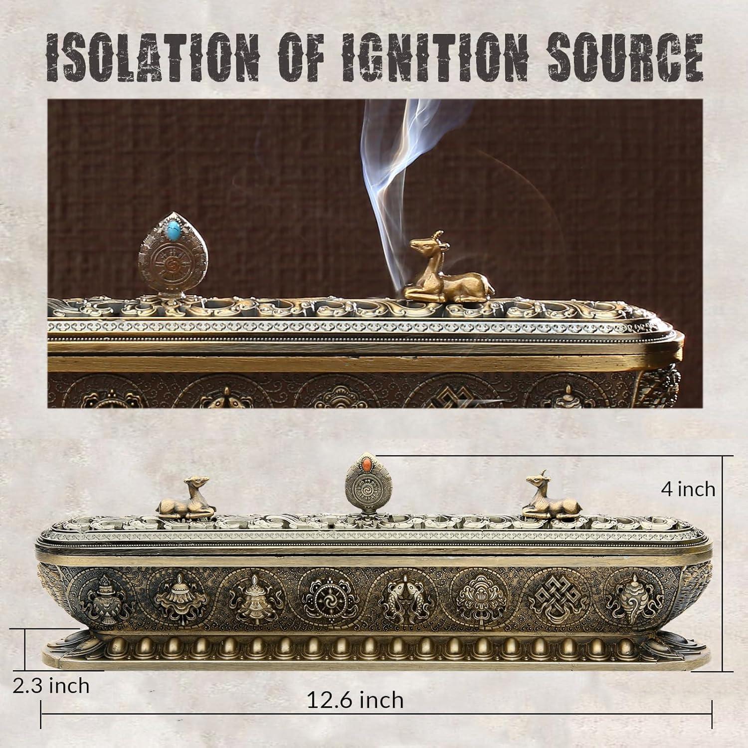 Soporte de Incienso Taikuri Bronce 32cm para Meditación