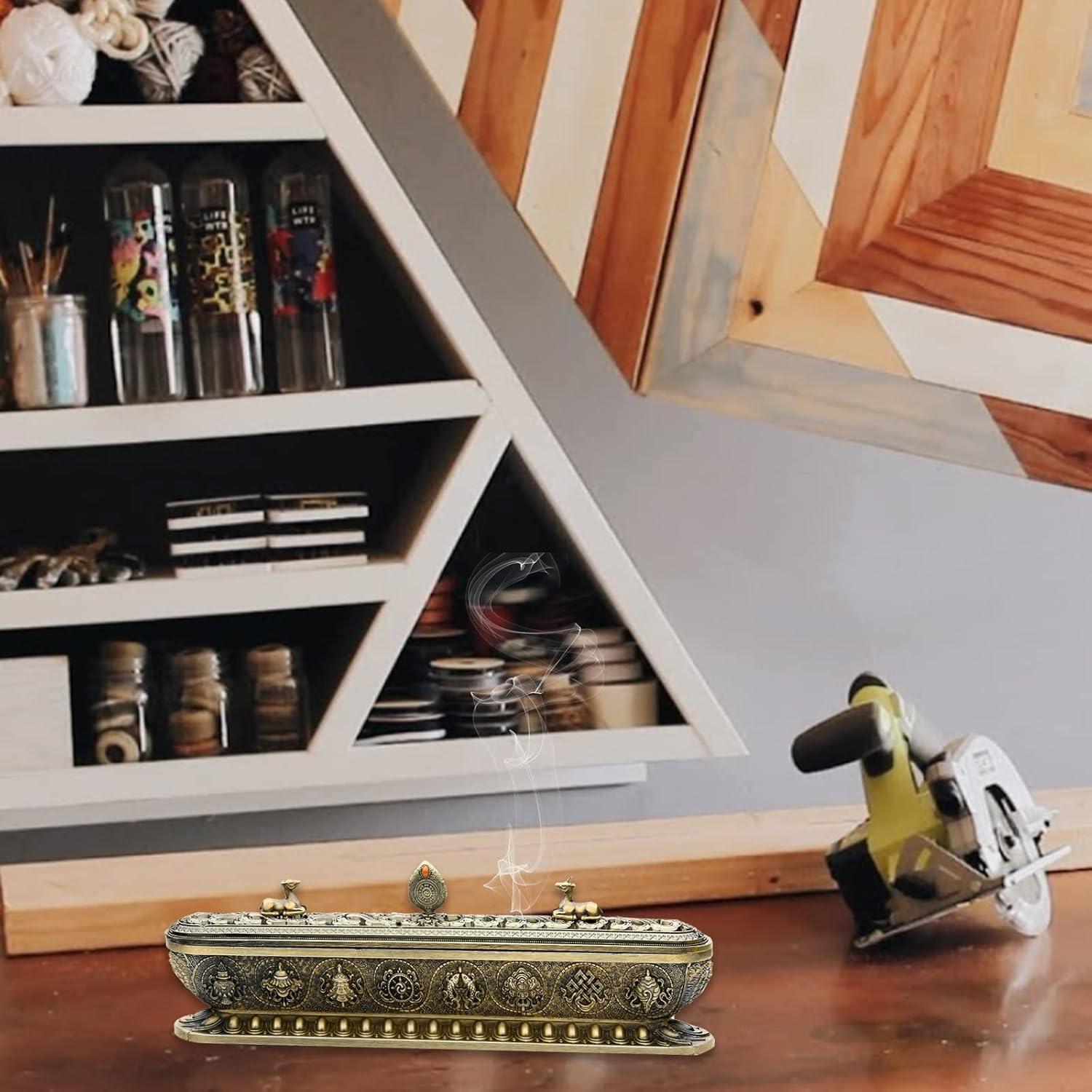 Soporte de Incienso Taikuri Bronce 32cm para Meditación