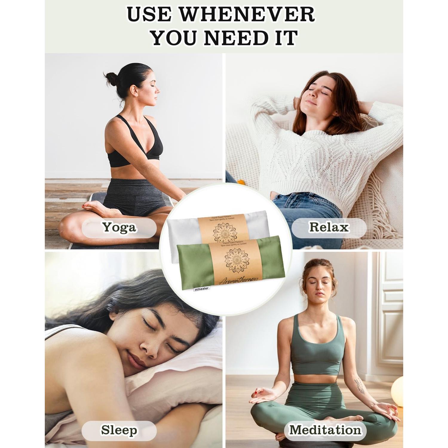 Almohadilla para Ojos Hihealer de Seda con Lavanda 22.9x10.2cm