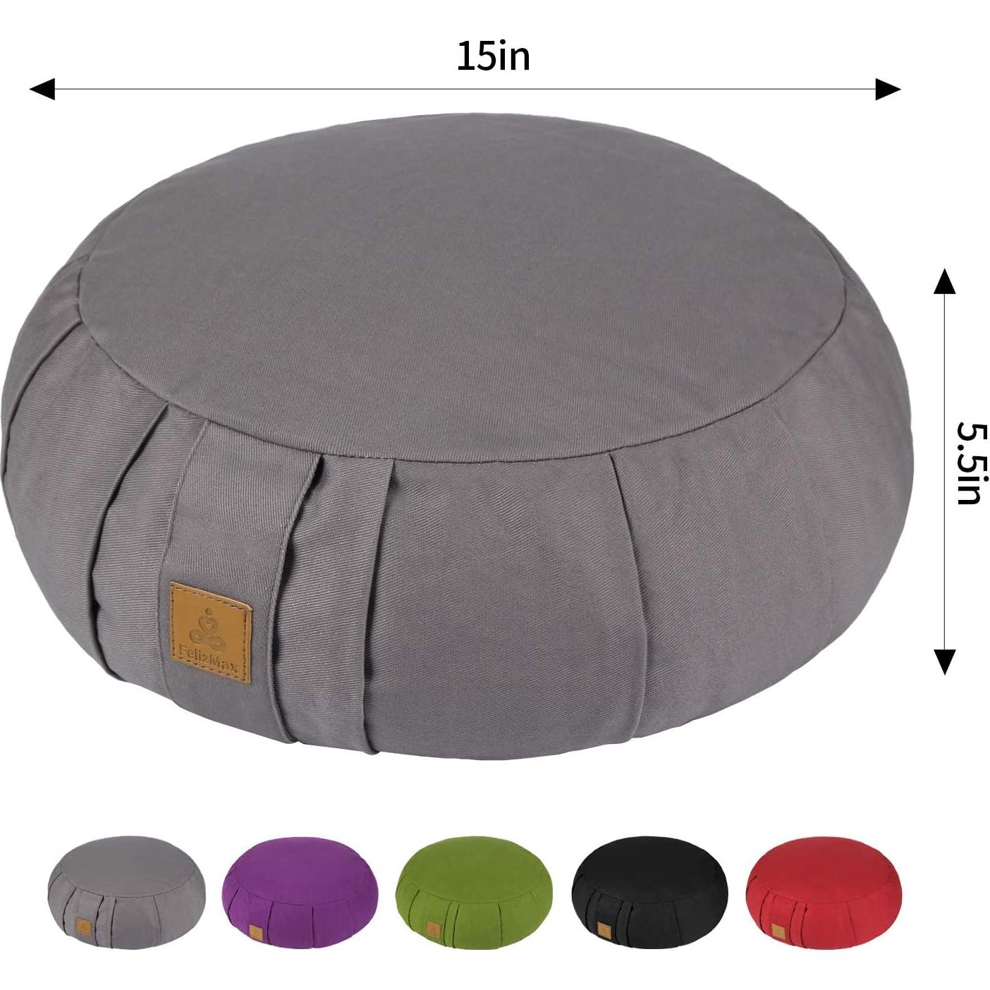 Cojín de Meditación Zafu FelizMax 38cm Algodón Orgánico