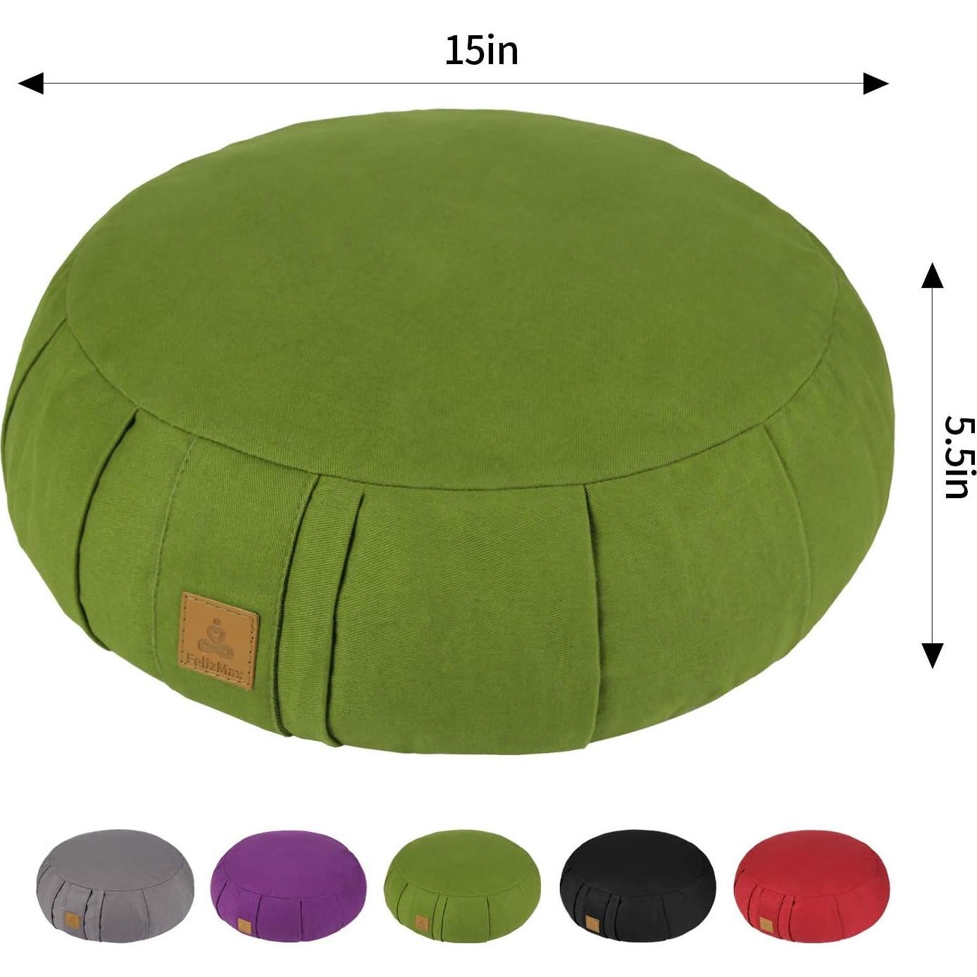 Cojín de Meditación Zafu FelizMax 38cm Algodón Orgánico