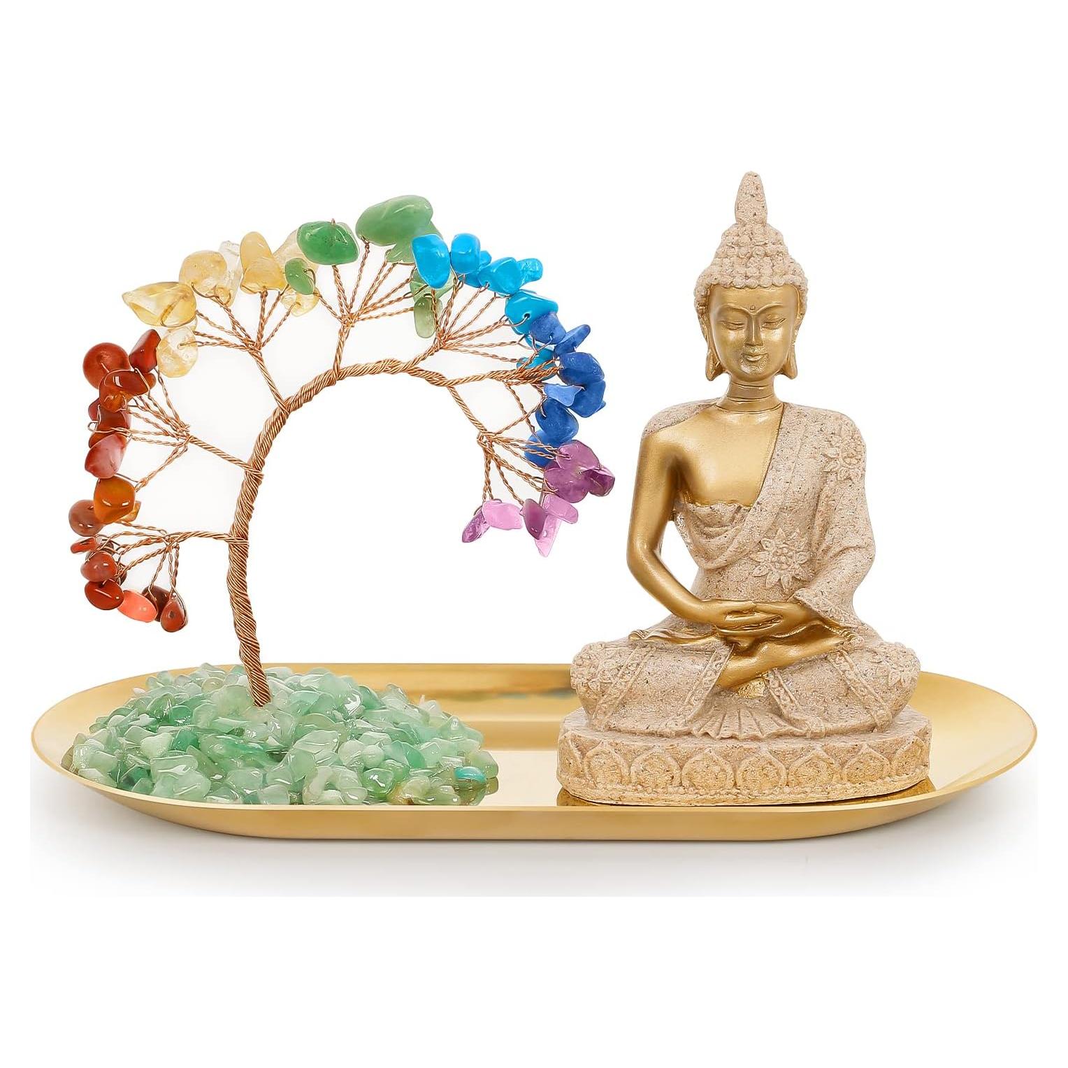 Estatua de Buda y Árbol de Cristal 7 Chakras INNOLITES