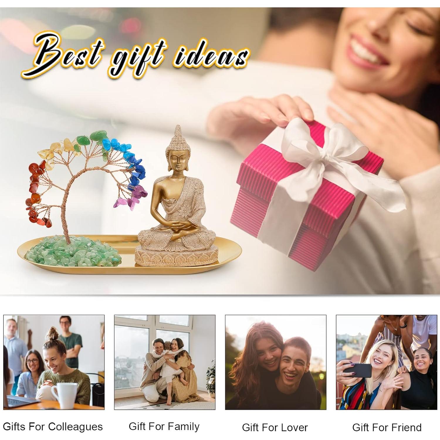 Estatua de Buda y Árbol de Cristal 7 Chakras INNOLITES