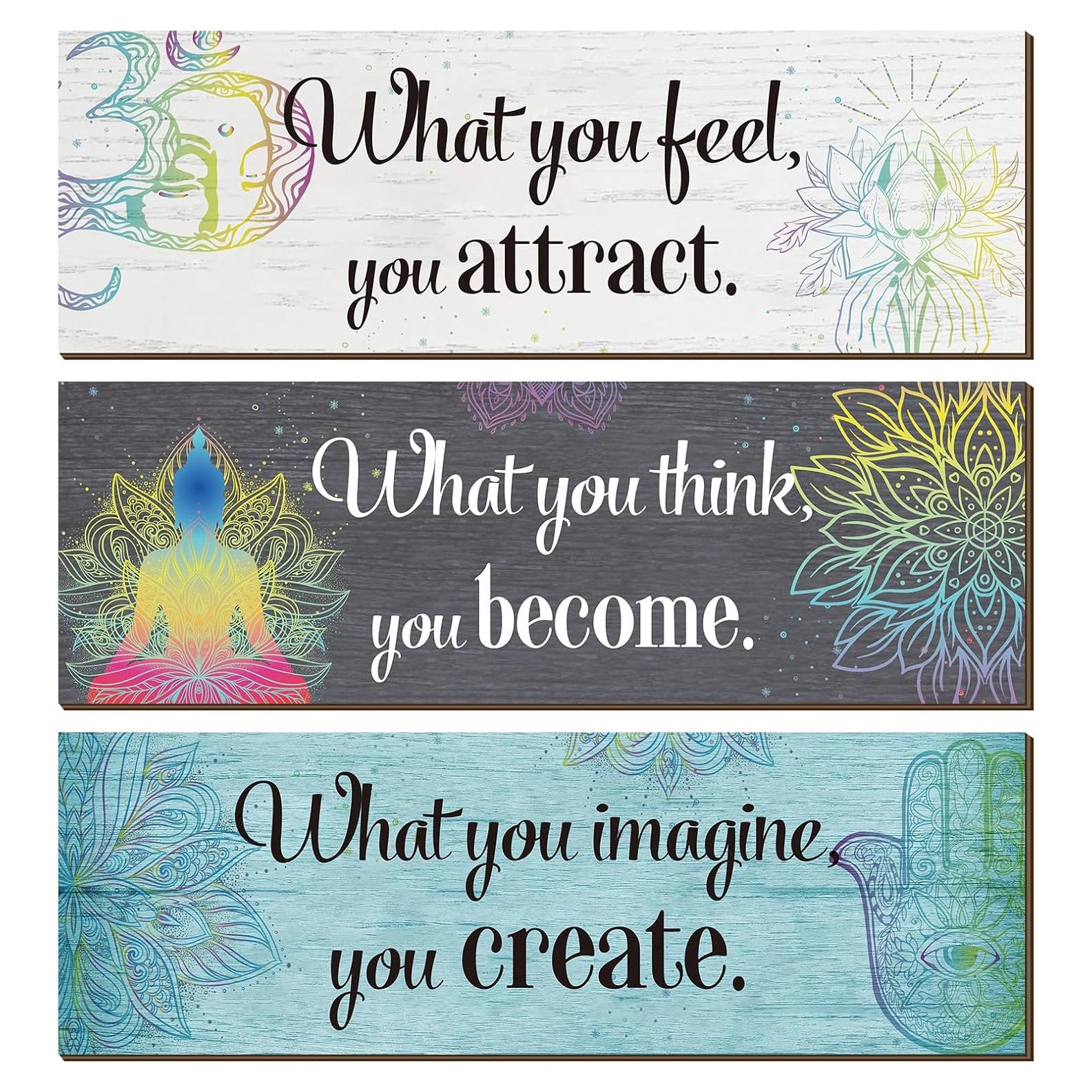 Set de 3 Decoraciones de Pared Buda Yerliker - Zen y Meditación