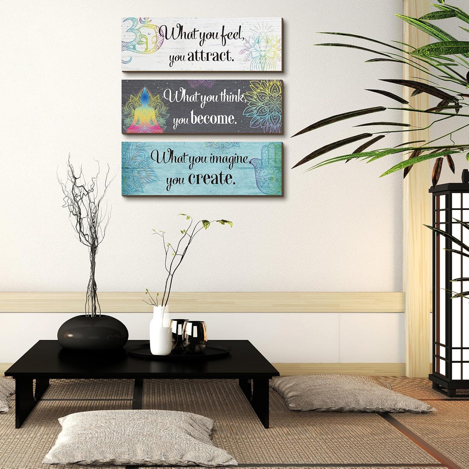 Set de 3 Decoraciones de Pared Buda Yerliker - Zen y Meditación