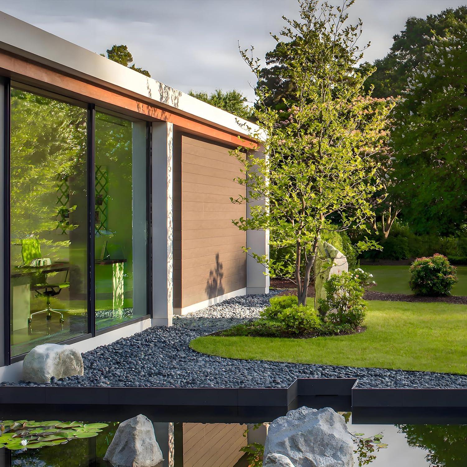 Piedras Negras Pulidas FANTIAN 0.91 kg para Jardín y Acuario