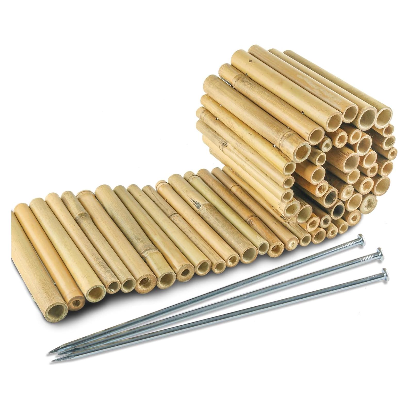 Cerca de Bambú Flexible HTWNK 43.2x10.9 cm para Jardín