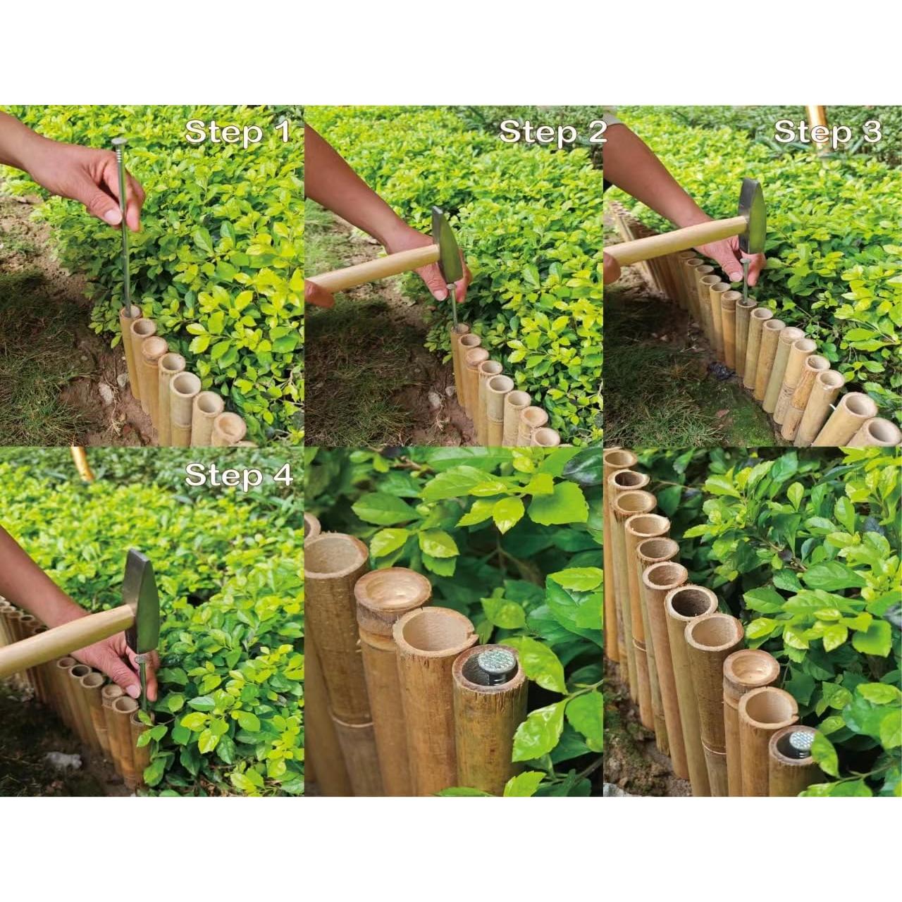 Cerca de Bambú Flexible HTWNK 43.2x10.9 cm para Jardín