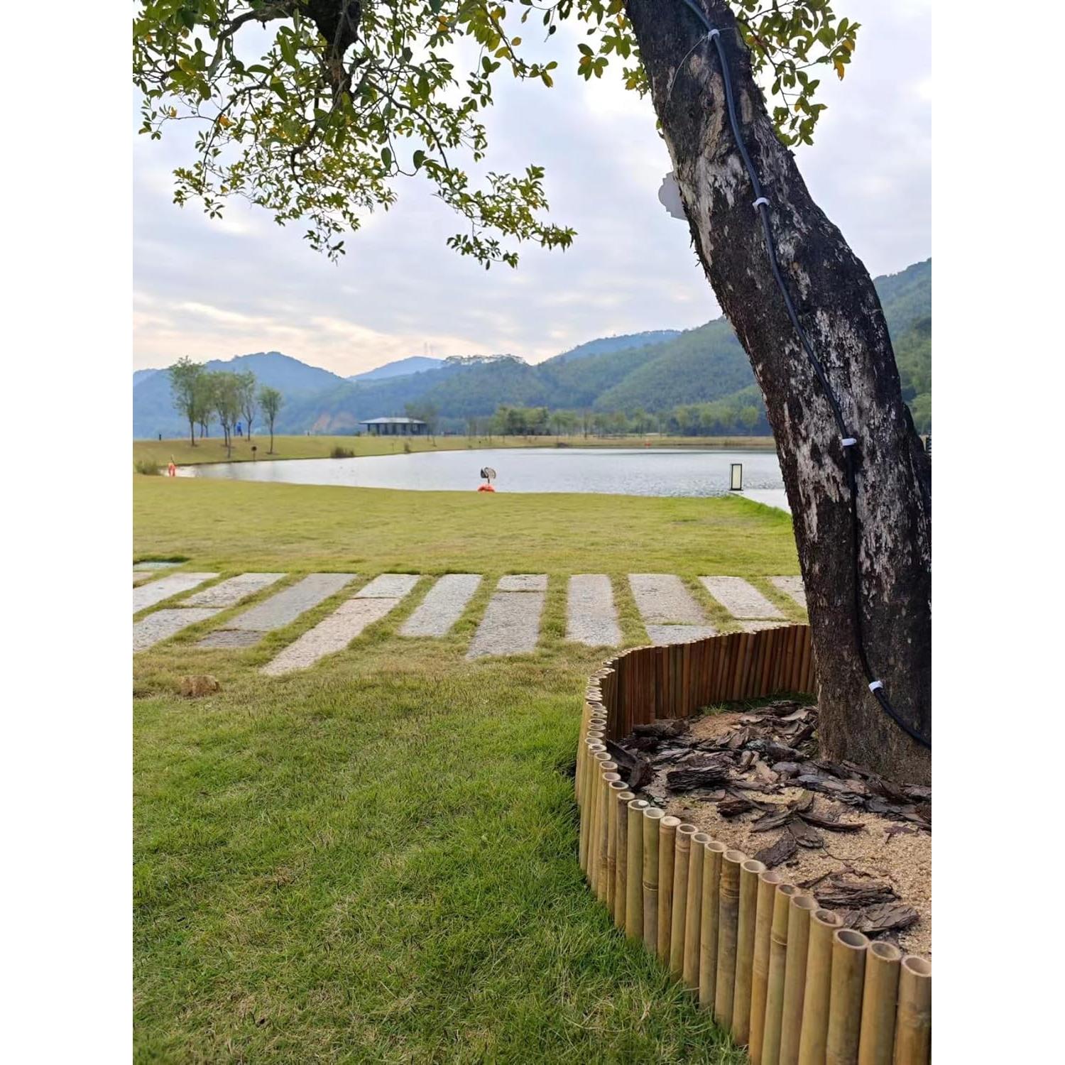 Cerca de Bambú Flexible HTWNK 43.2x10.9 cm para Jardín