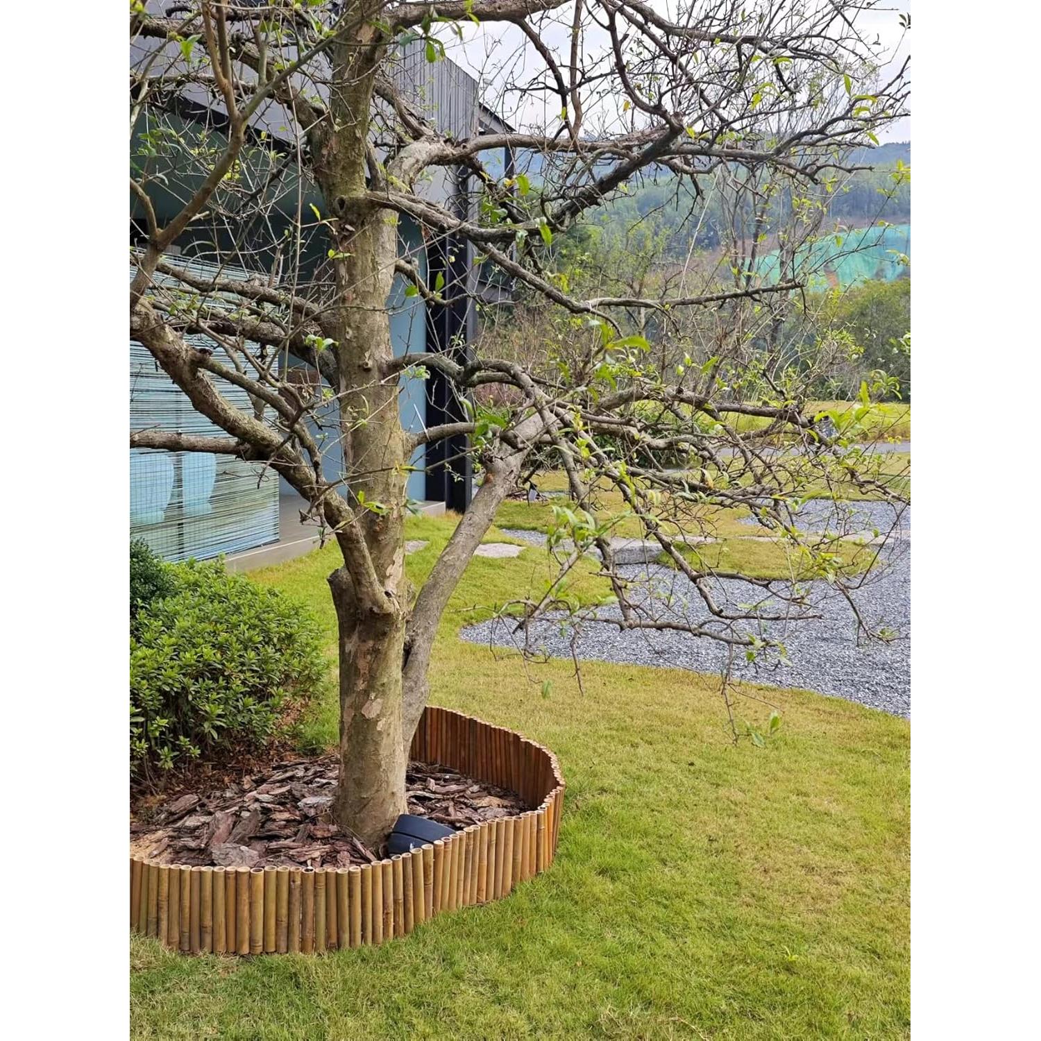 Cerca de Bambú Flexible HTWNK 43.2x10.9 cm para Jardín