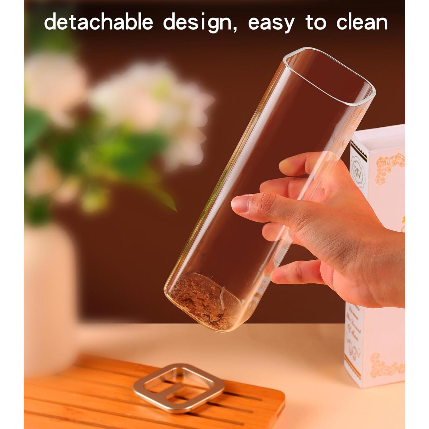 Soporte para Incienso Eavida con Recogedor de Cenizas - 2 Paquetes Oro Champán