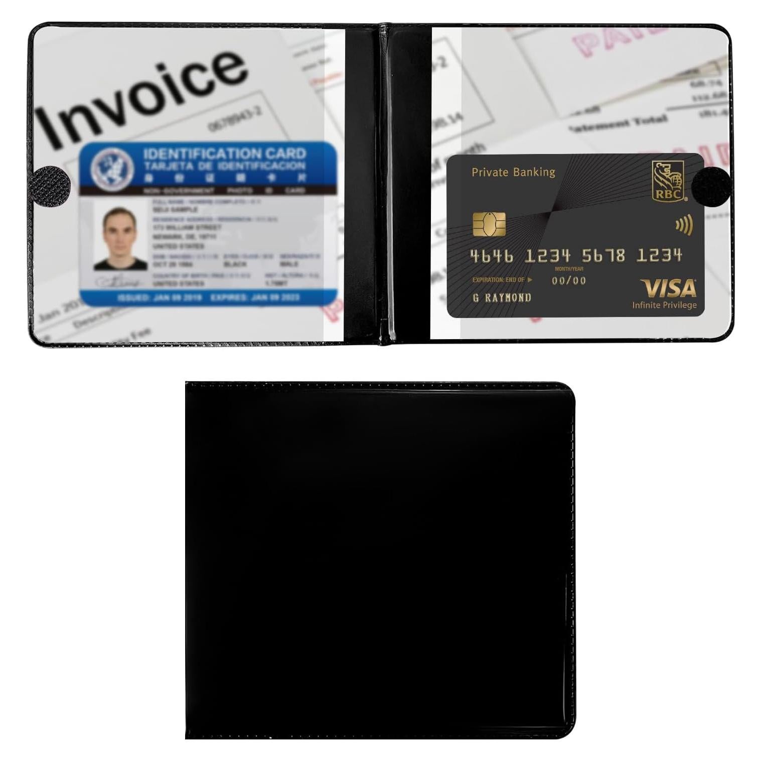 Portadocumentos Ziciner para Registro y Seguro de Auto Negro