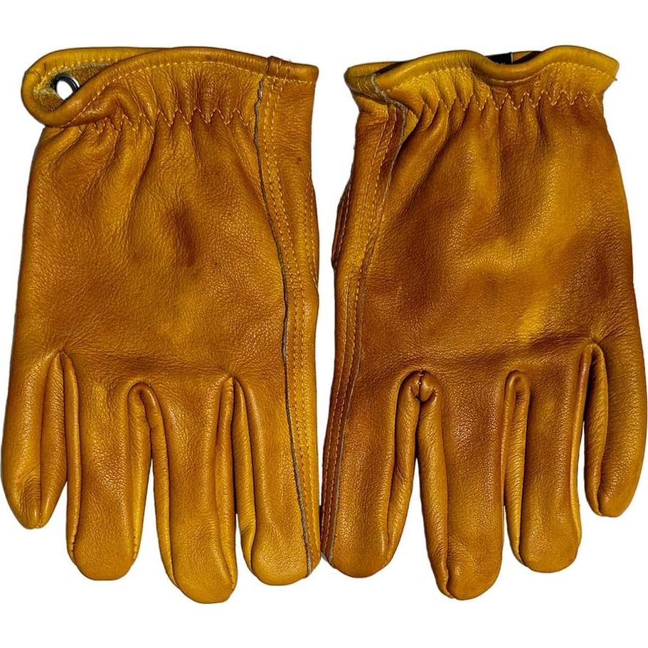 Guantes de motocicleta de cuero genuino para hombres - Estilo retro