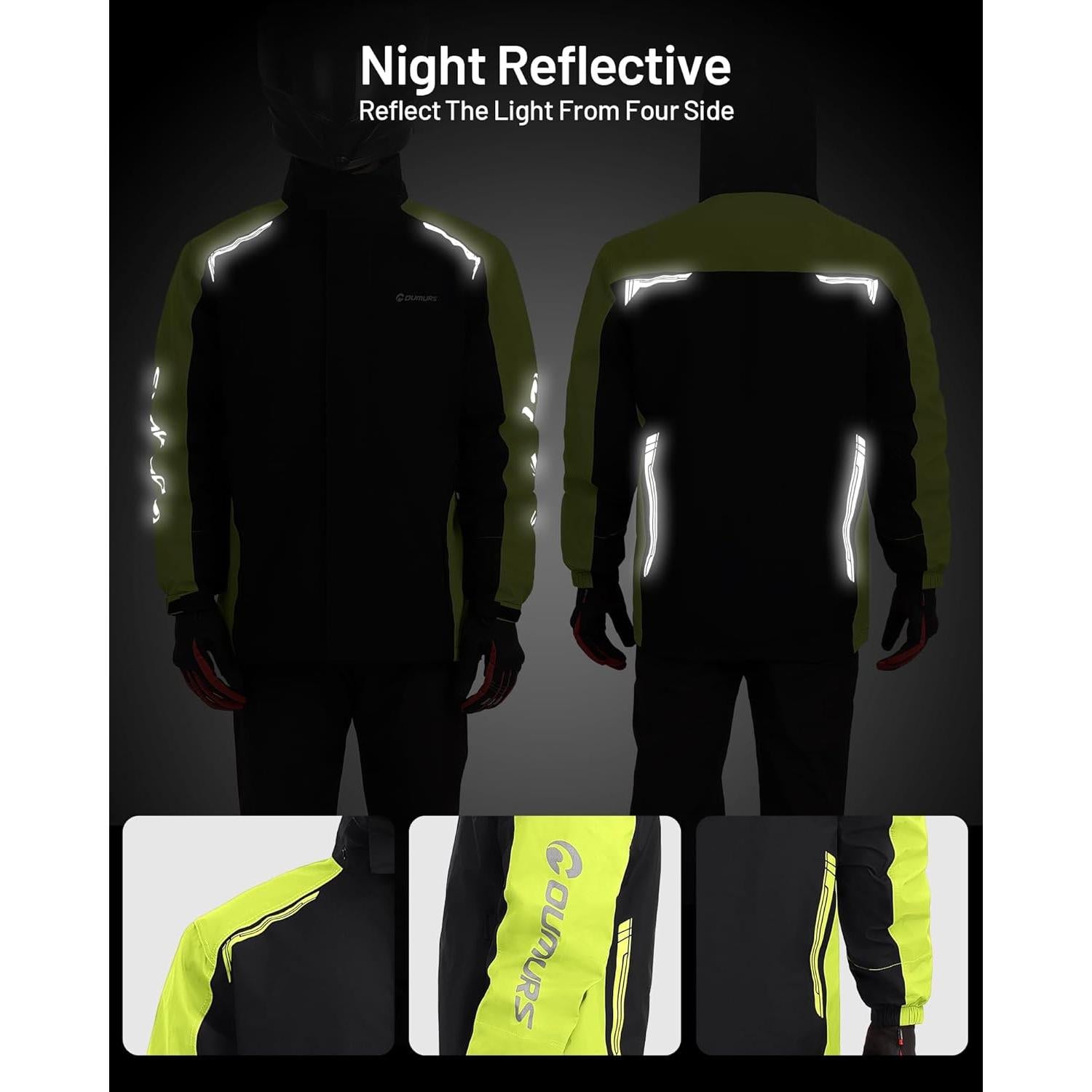 Traje de Lluvia Impermeable Oumurs para Motocicleta Mediano