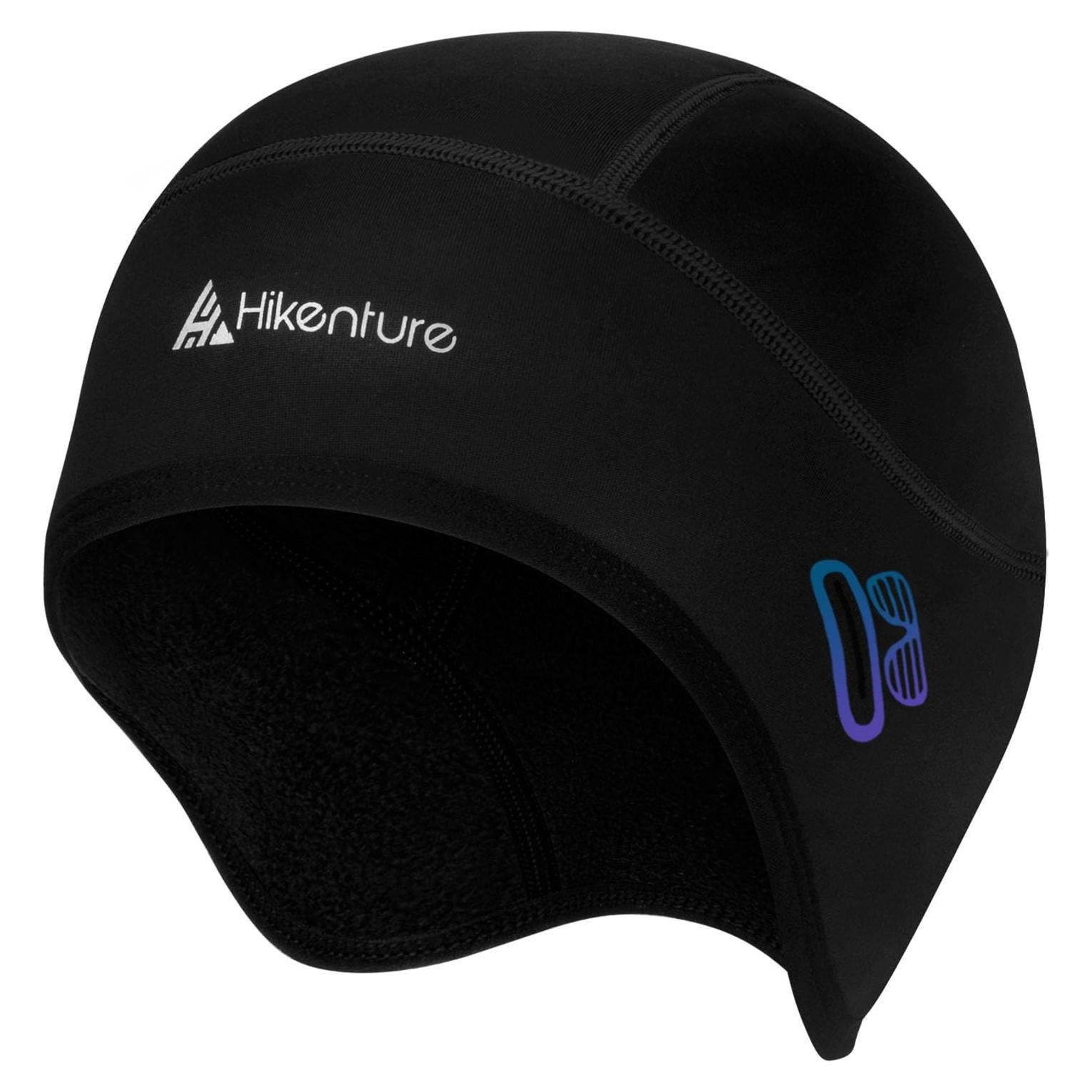 Gorro Térmico para Casco Hikenture Unisex Negro con Agujeros para Gafas