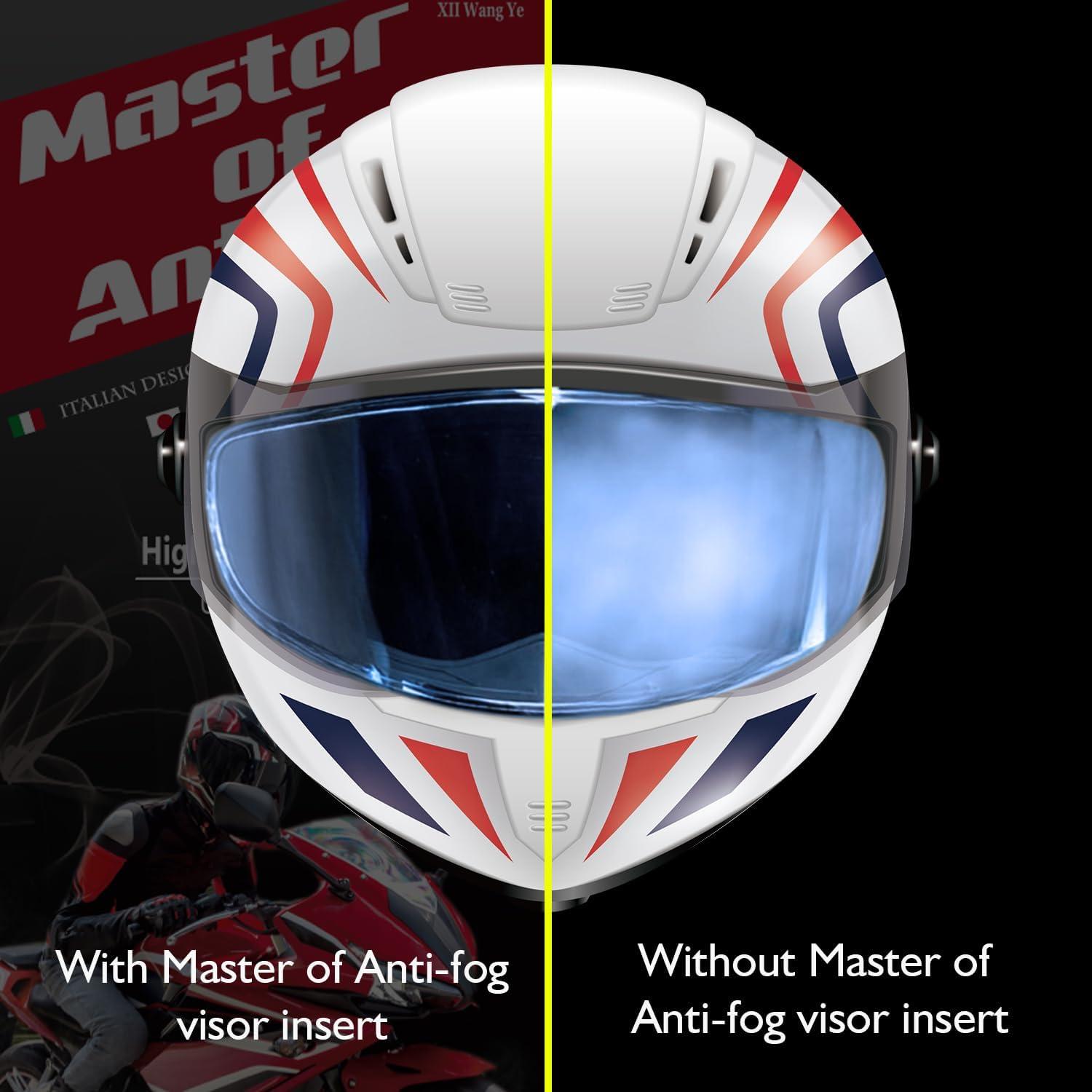 Película Anti-Niebla para Casco de Motocicleta XII Azul Polarizado