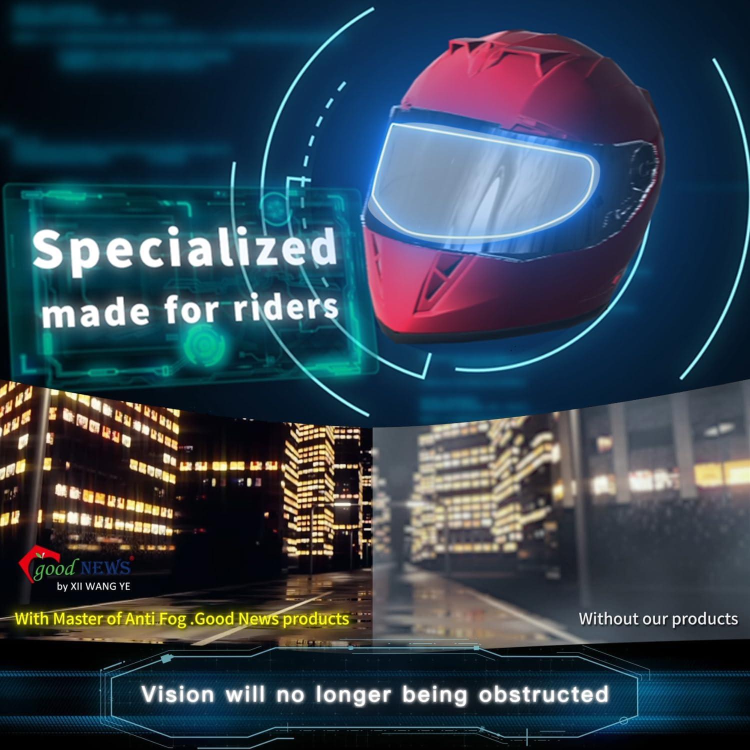 Película Anti-Niebla para Casco de Motocicleta XII Azul Polarizado