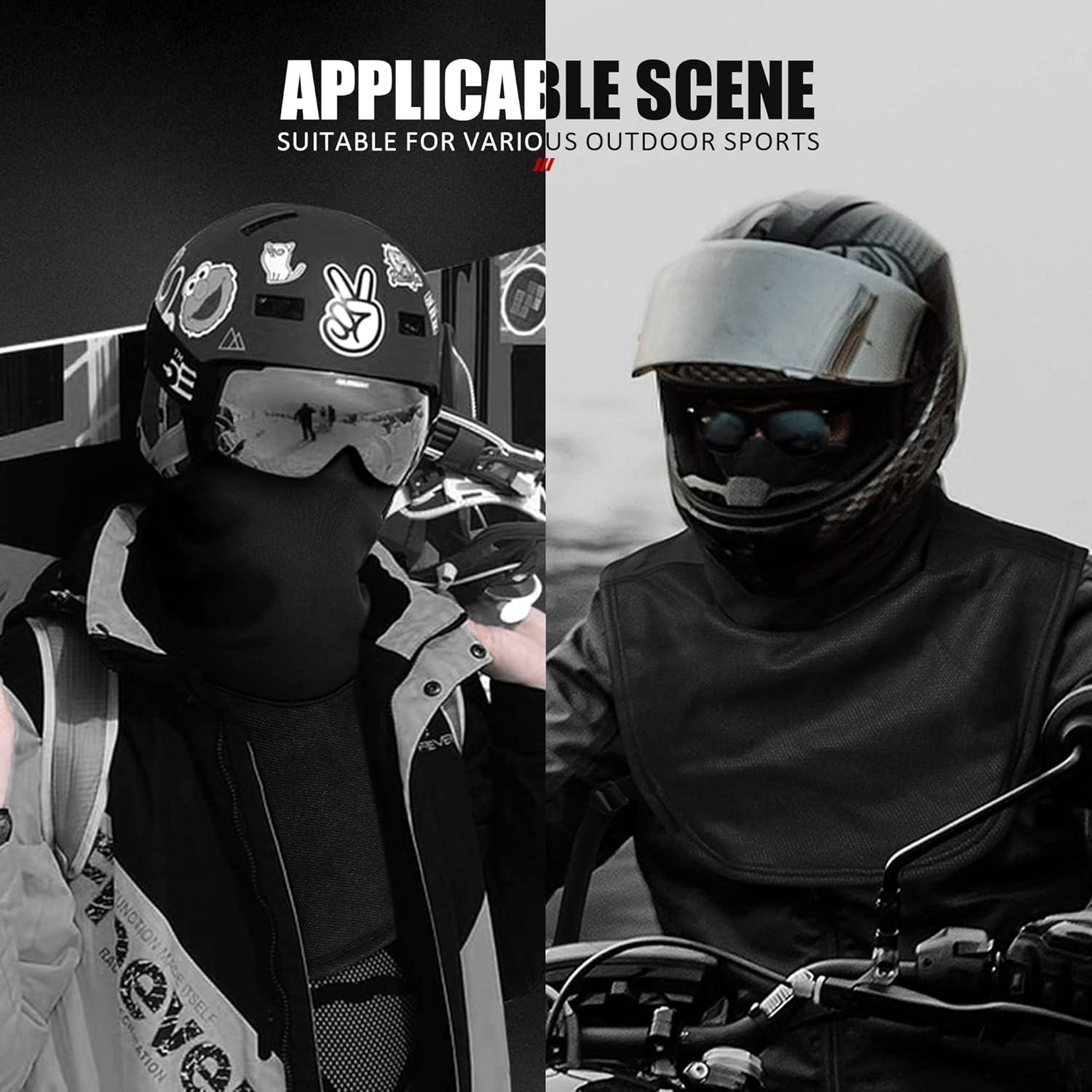 Calentador de Cuello B BINMEFVN Negro para Invierno a Prueba de Viento