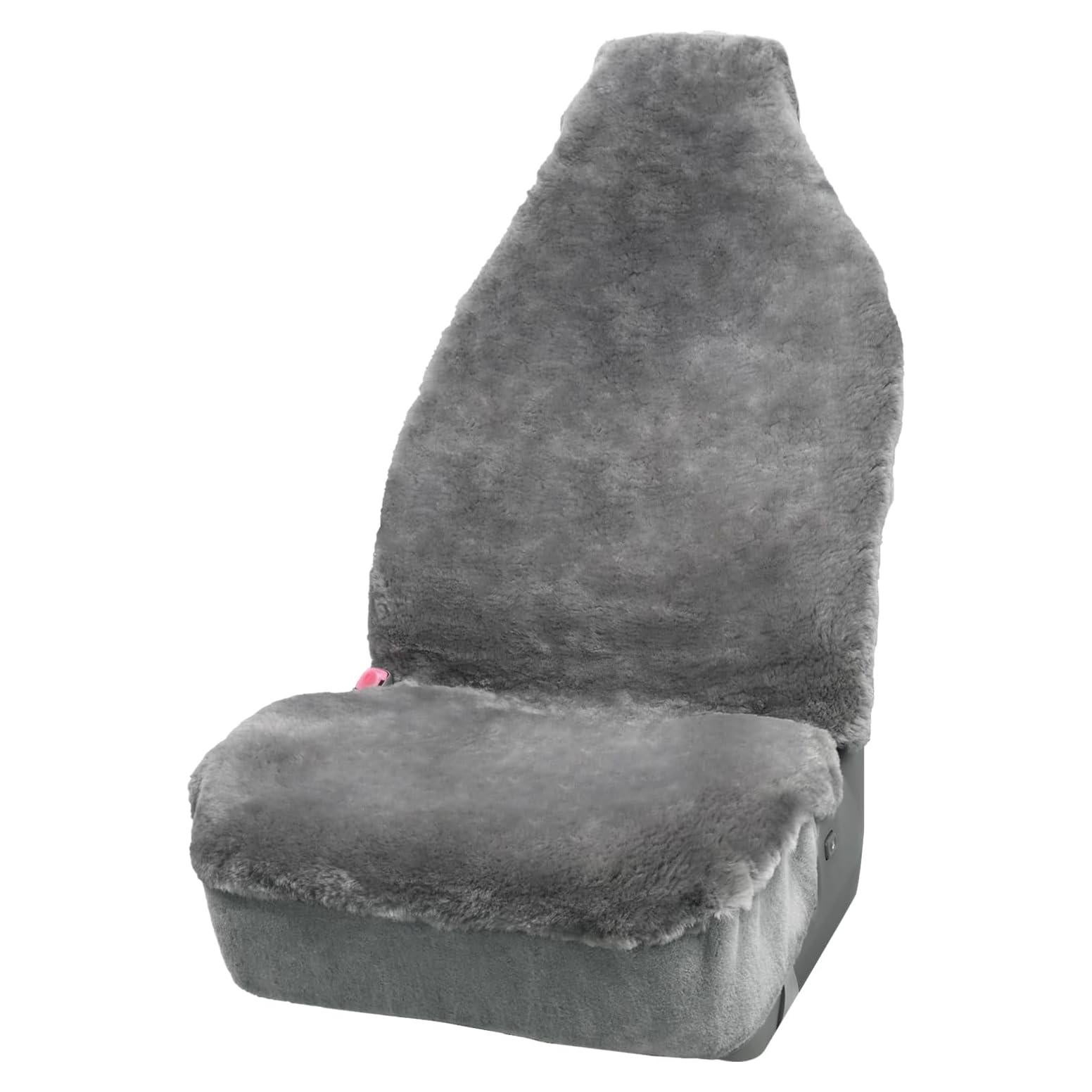 Cubierta de Asiento de Piel de Oveja Aegis Gris Universal