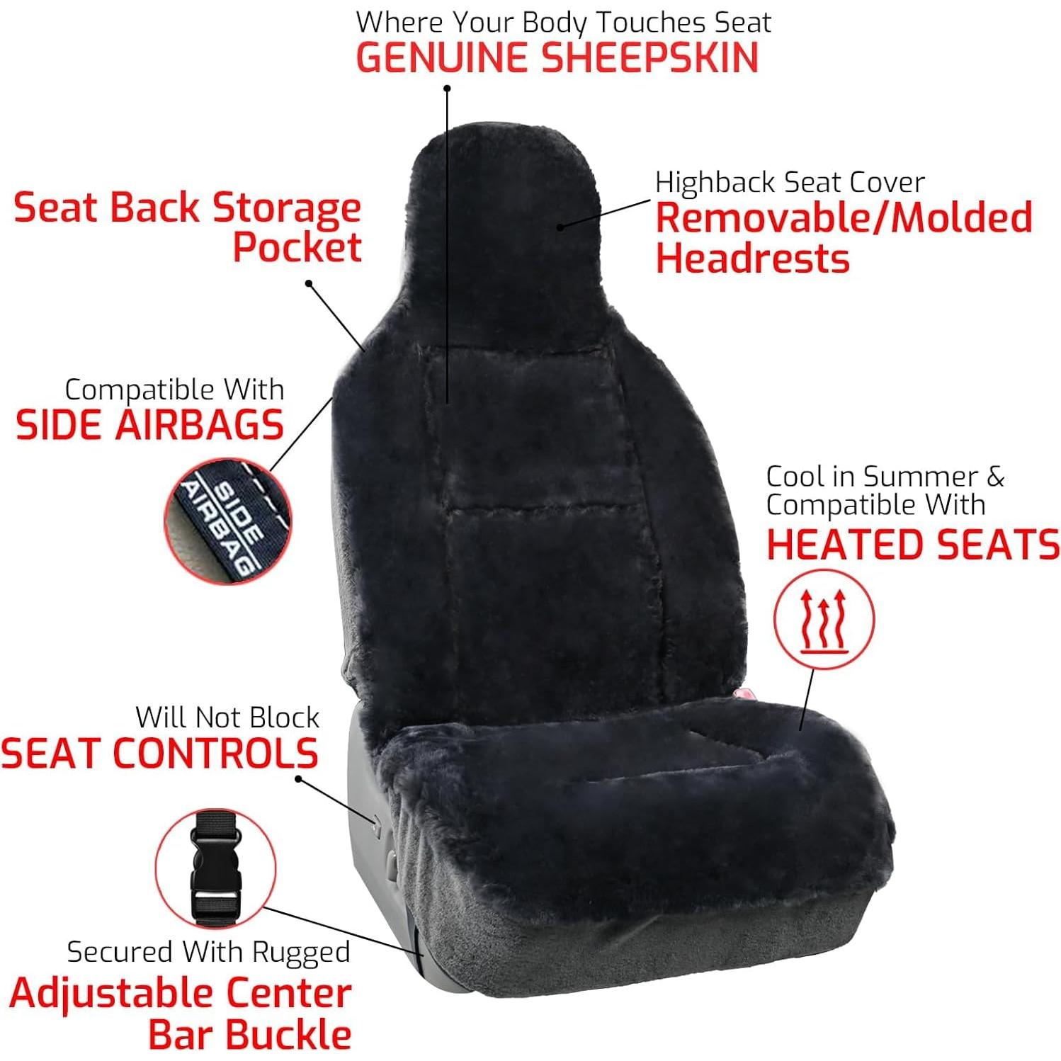 Cubierta de Asiento de Coche Aegis 2025 Piel de Oveja Merino