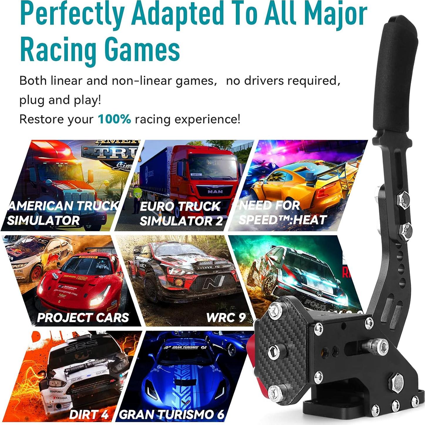 Freno de Mano USB Aikeec con Abrazadera para Simulador