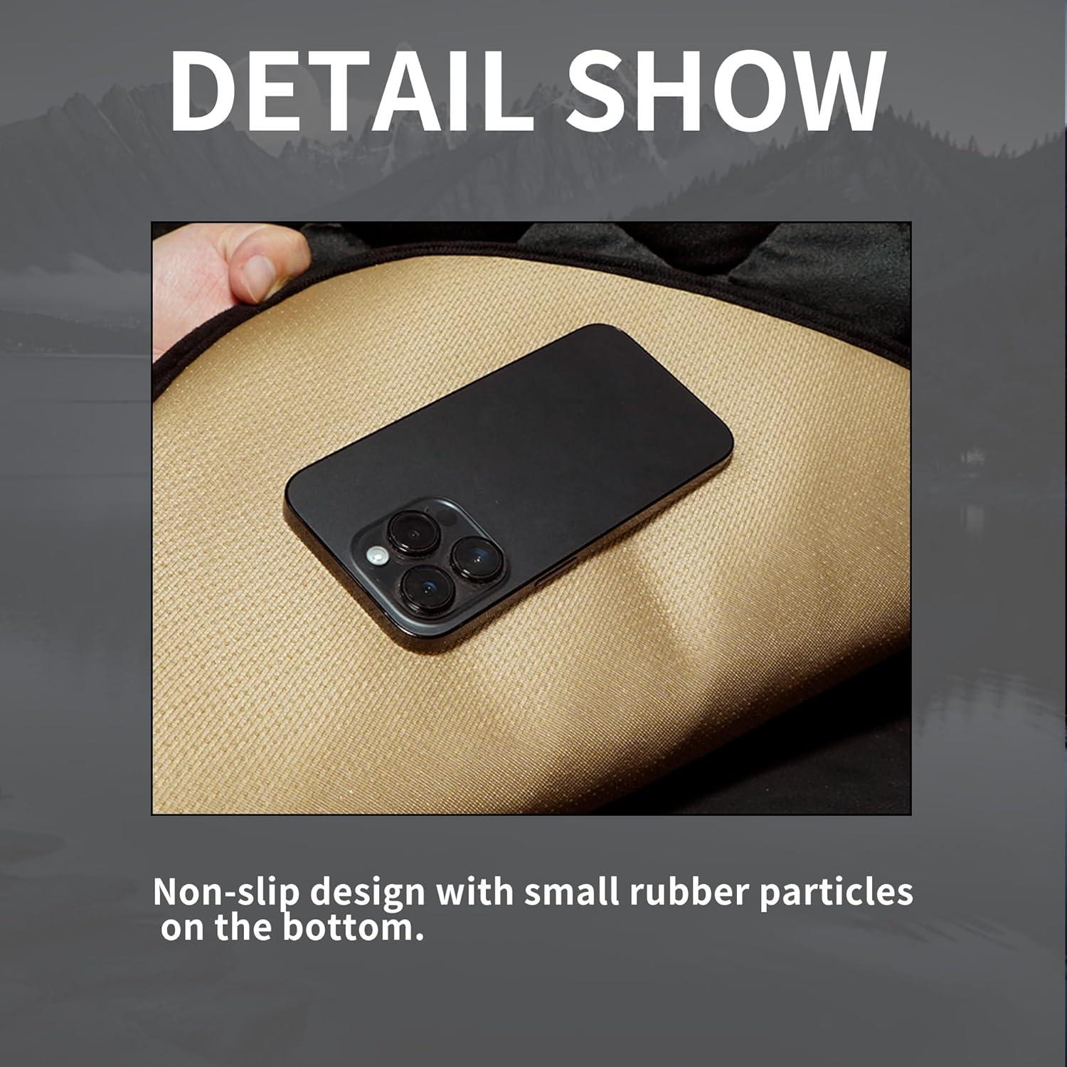 Cojín de Asiento ESMING para Automóvil Negro 53x48 cm