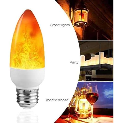 Bombilla LED Efecto Llama E26 4W Amarillo Cálido 300 Lúmenes