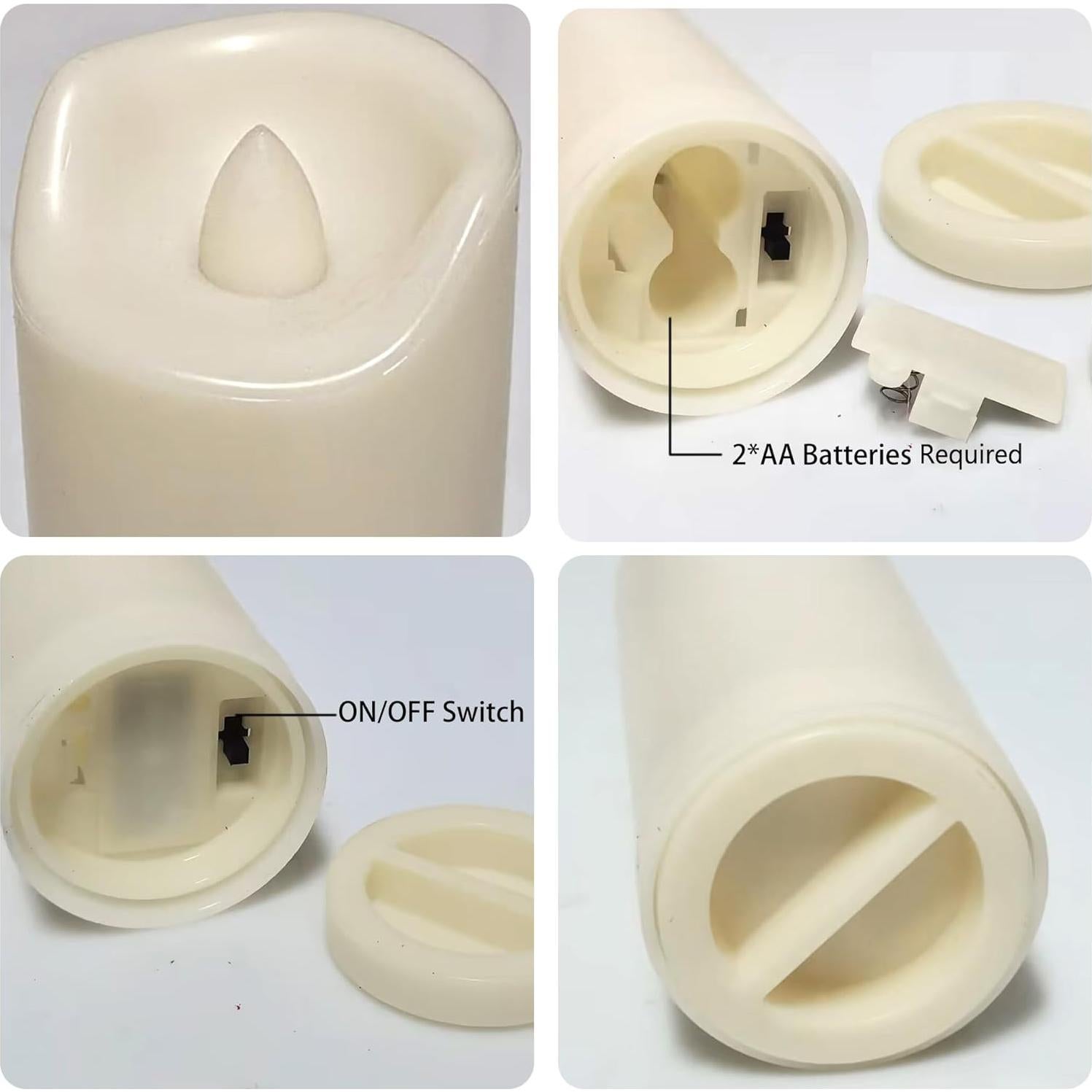 Velas LED Sin Llama a Prueba de Agua Jingtech 5.08x10.16cm 2 Pack