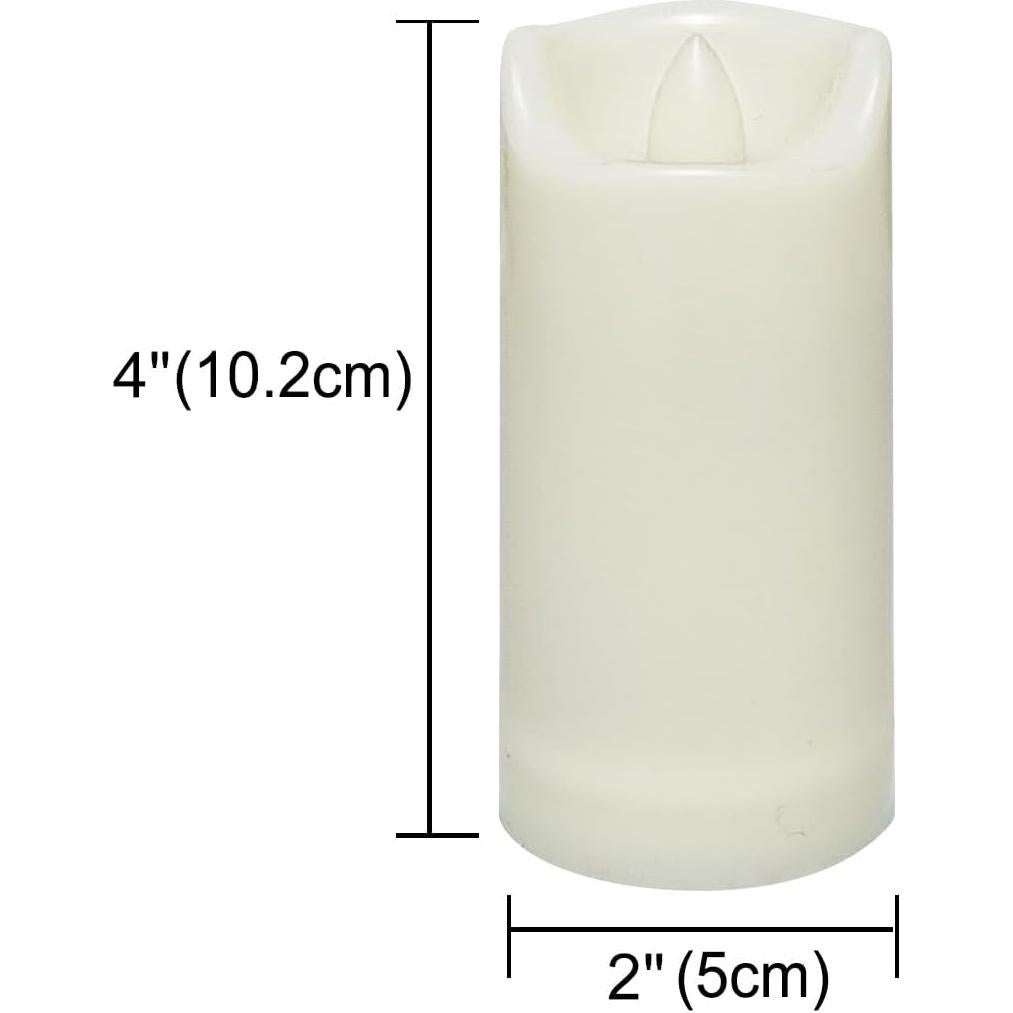 Velas LED Sin Llama a Prueba de Agua Jingtech 5.08x10.16cm 2 Pack