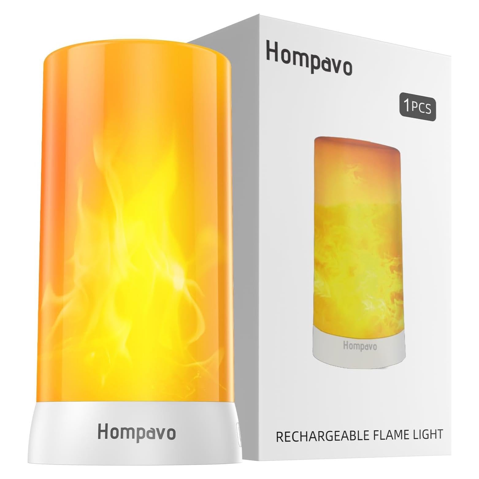 Luces LED de Llama Hompavo Recargables 4 Modos Impermeables