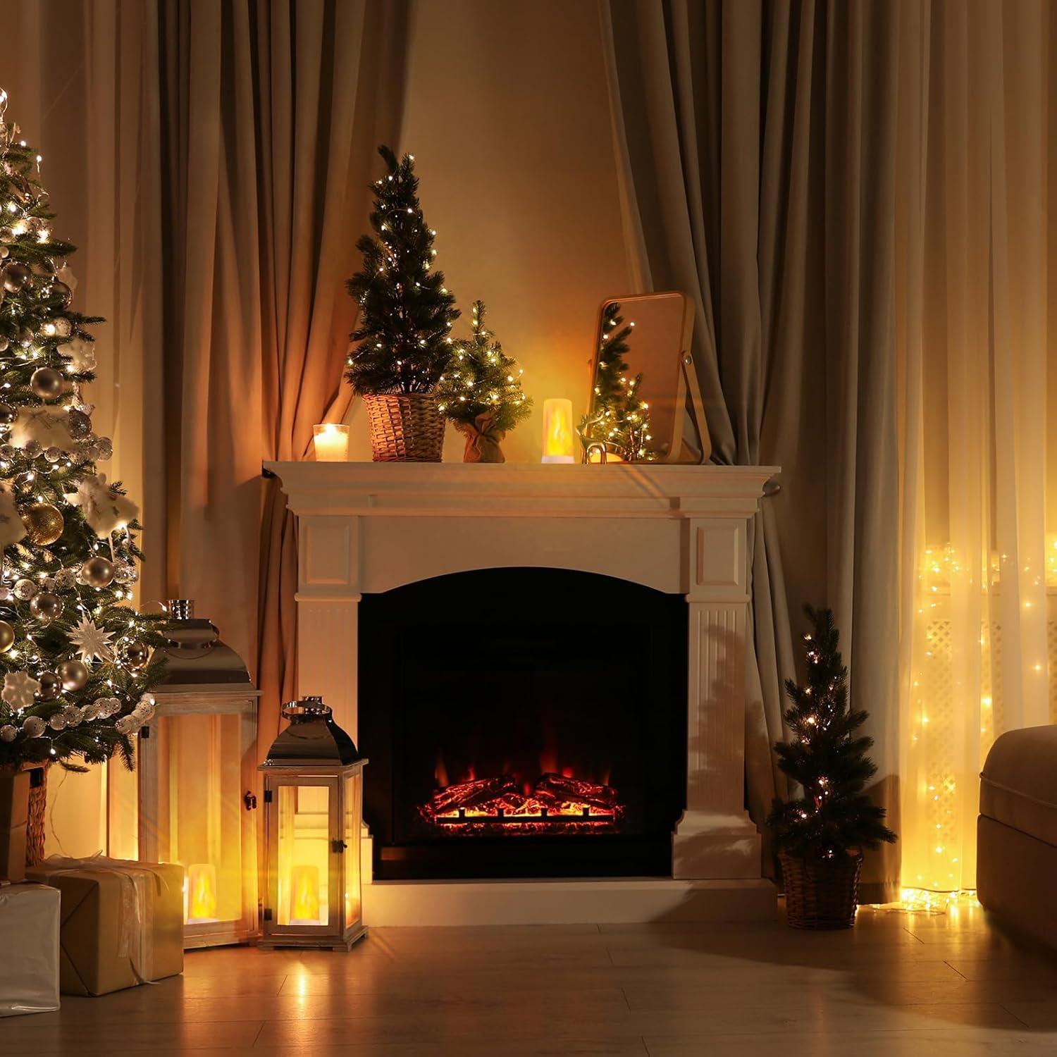 Luces LED de Llama Hompavo Recargables 4 Modos Impermeables