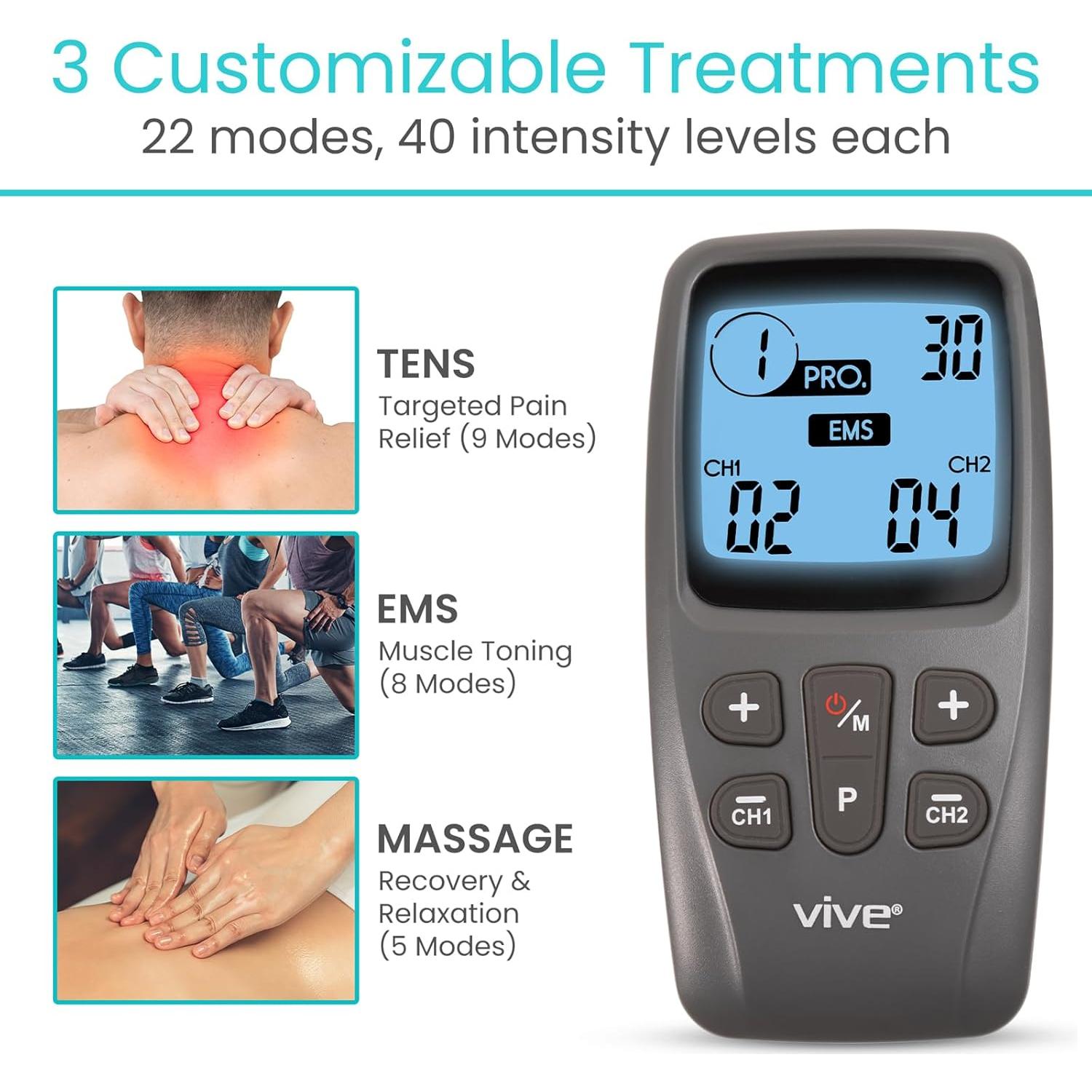 Estimulador Muscular Vive EMS 22 Modos y 40 Niveles