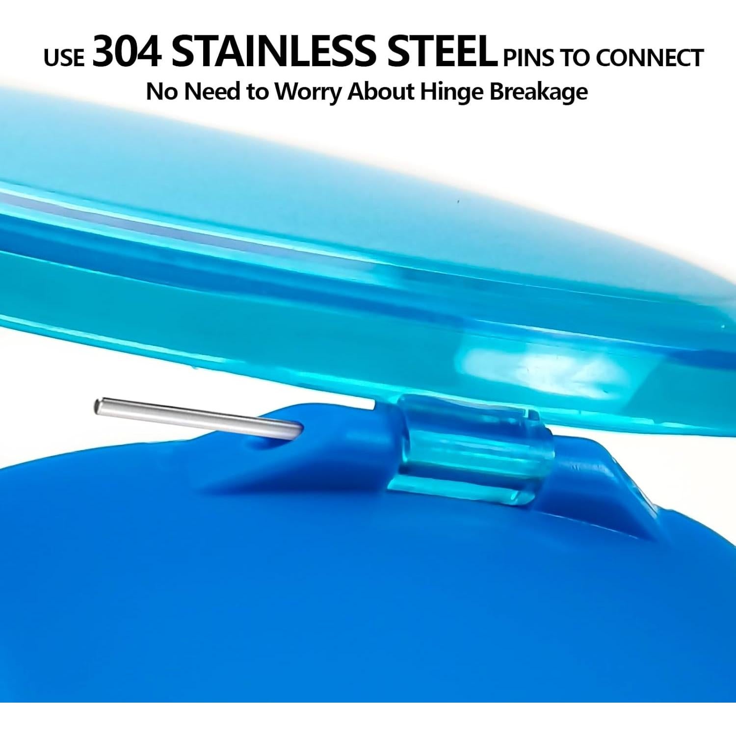 Caja de Limpieza de Dentaduras EZEELAI Azul 9.19x8.78x6.70 cm