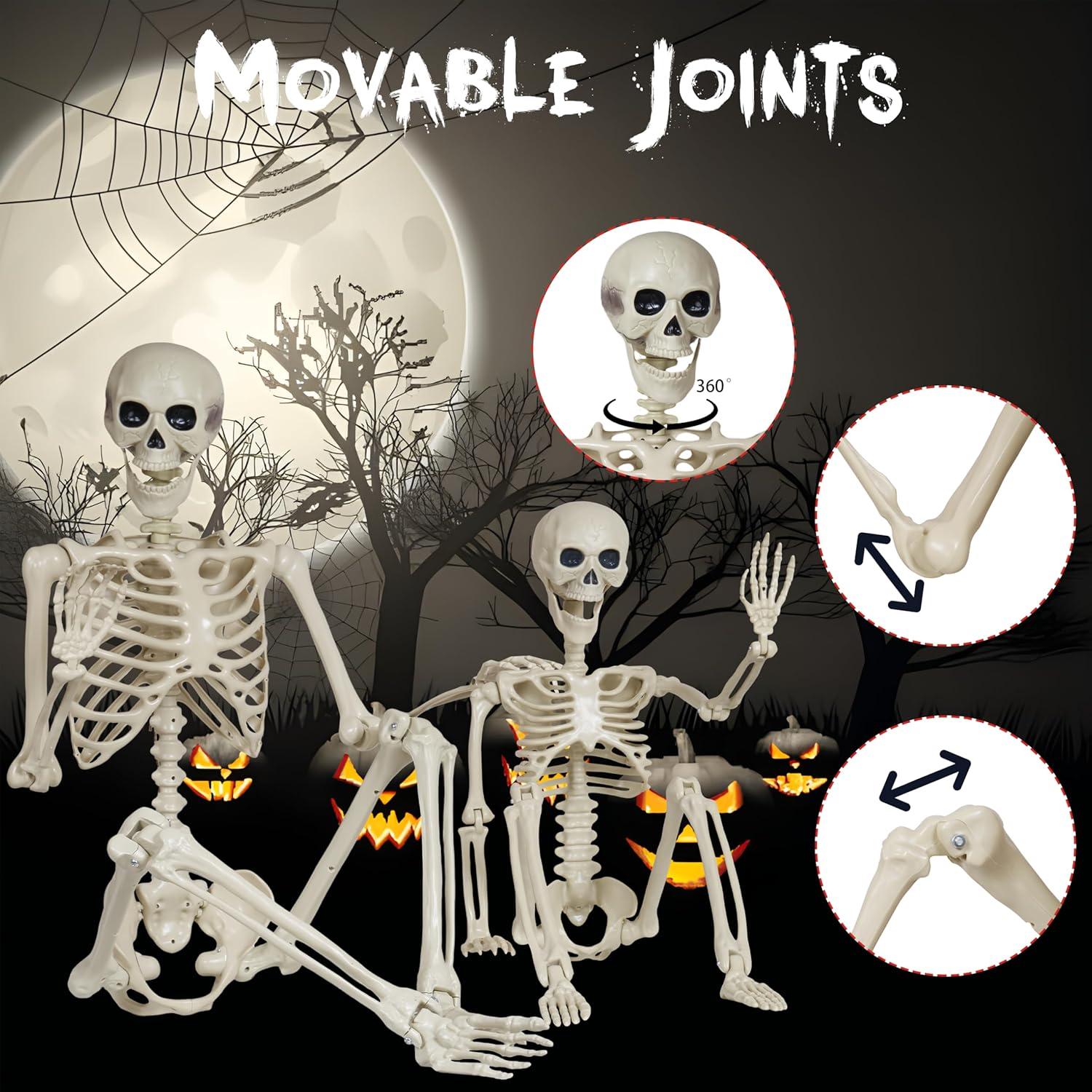 Esqueleto Halloween Breesky 1.64 m y 0.91 m articulado