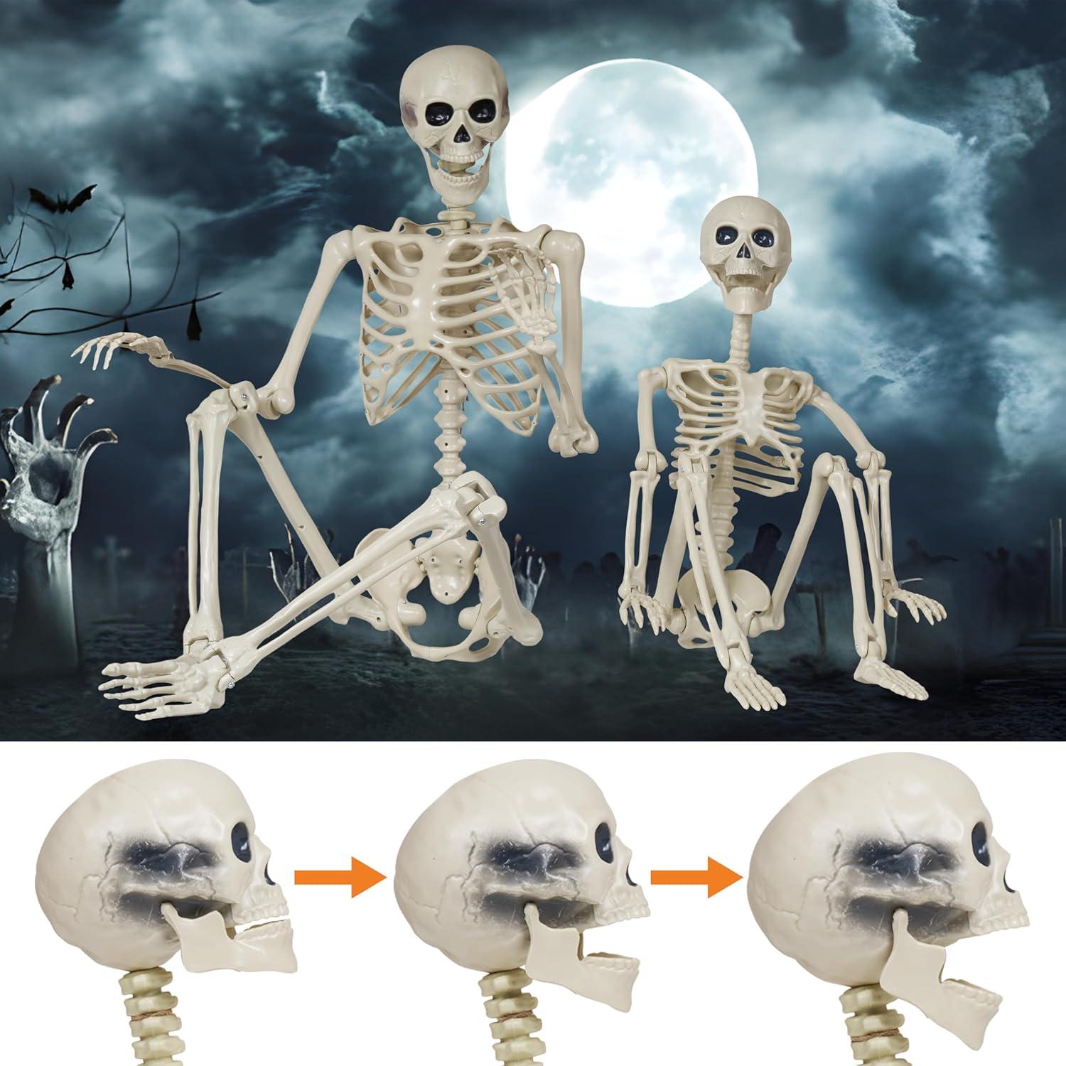 Esqueleto Halloween Breesky 1.64 m y 0.91 m articulado